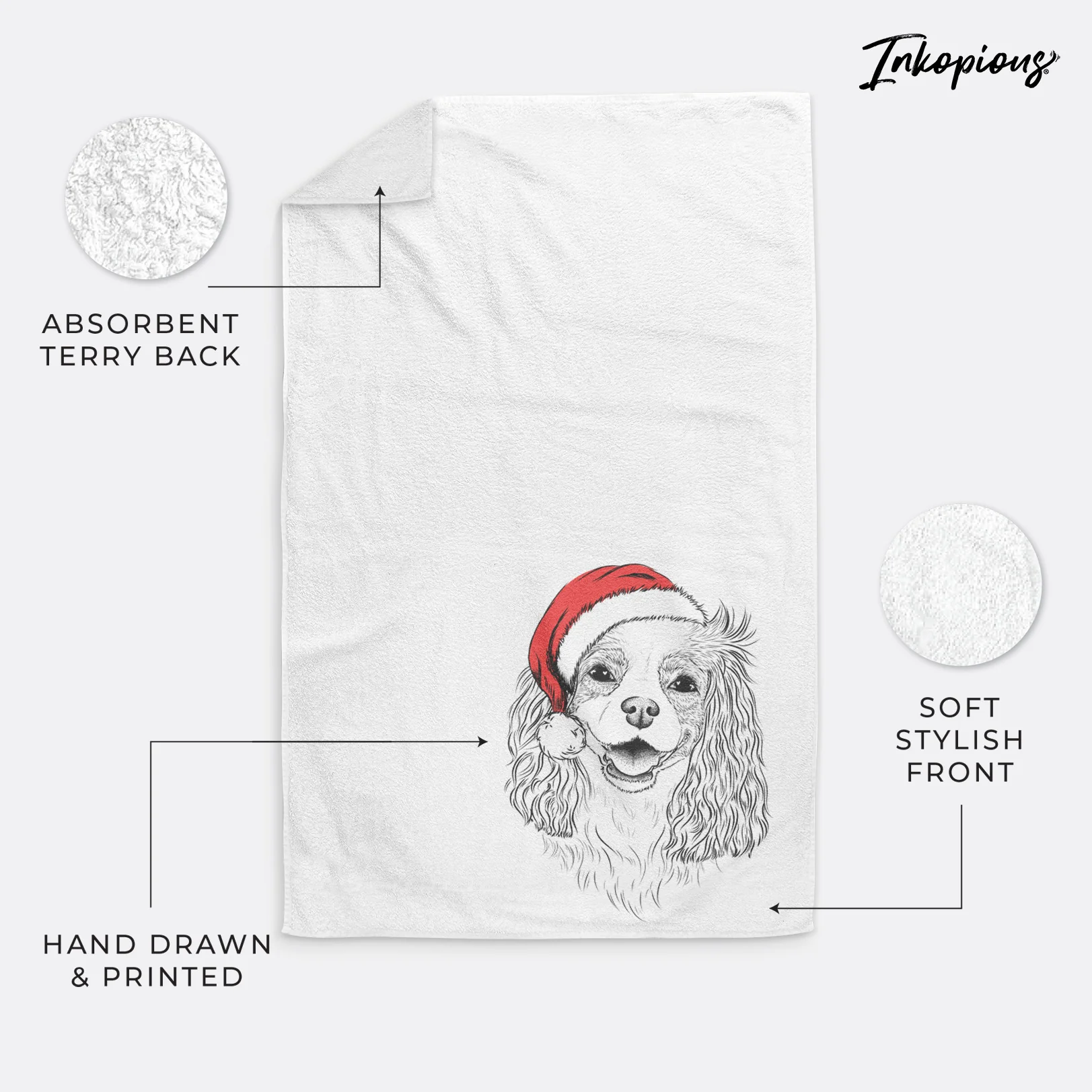 Halley Comet the Cavalier King Charles Spaniel Premium Hand Towel - Image 4