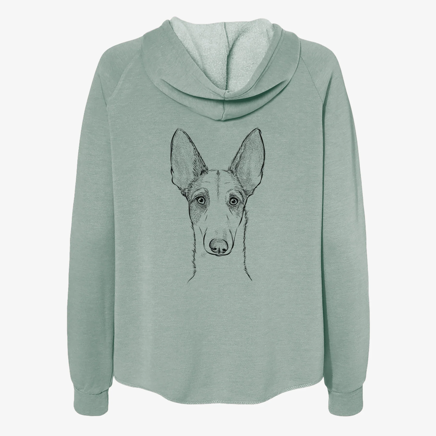 Halo the Ibizan Sight Hound - Women's Cali Wave Zip-Up Sweatshirt - Image 4