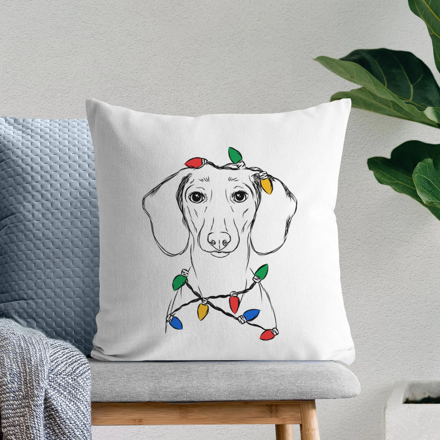 Hans the Dachshund - Throw Pillow Cover - Image 9