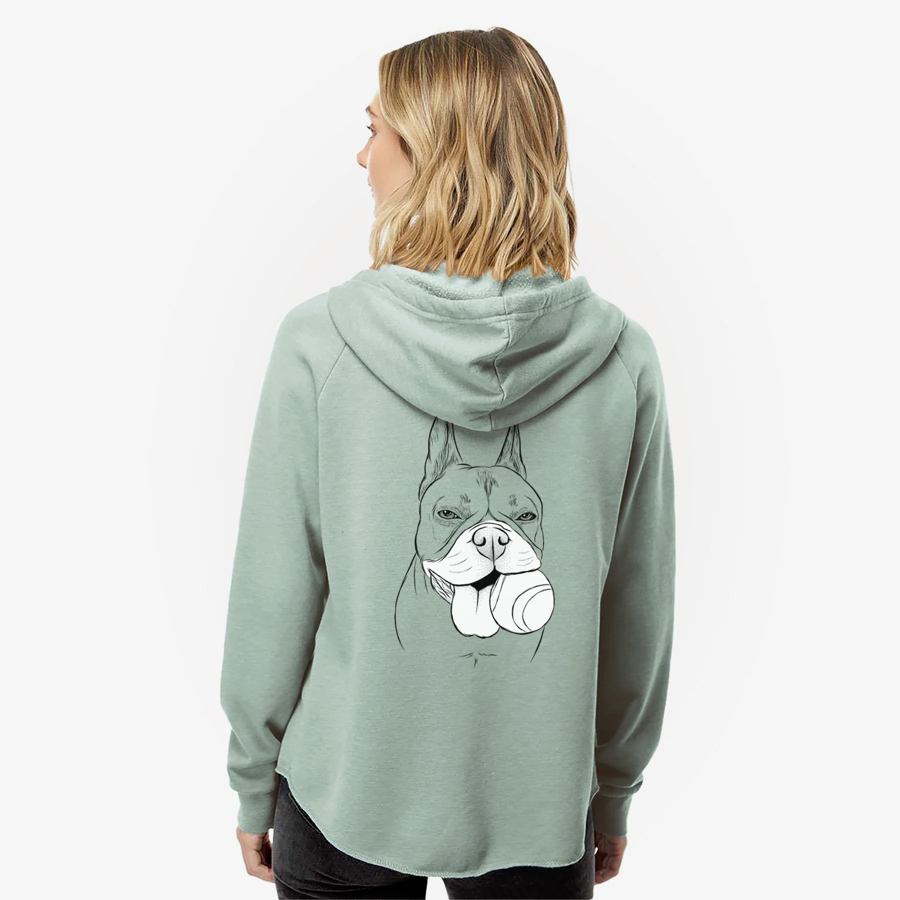 Happy Franco the French Bulldog - Women's Cali Wave Zip-Up Sweatshirt - Image 2