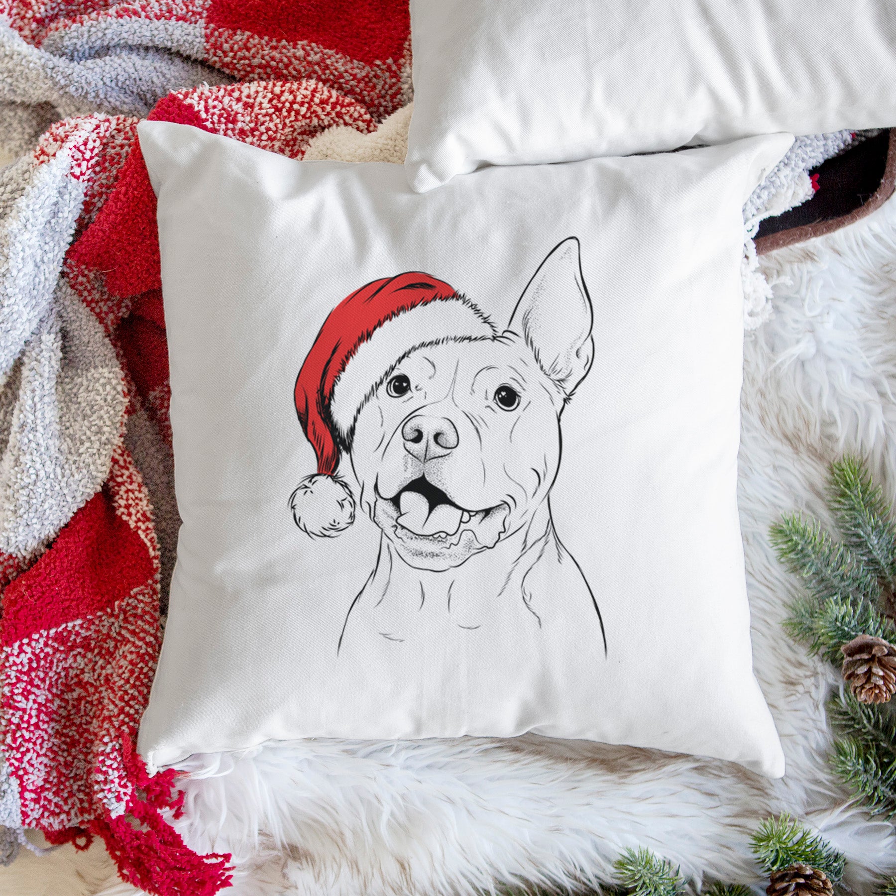 Harley the Pitbull - Throw Pillow Cover - Image 3