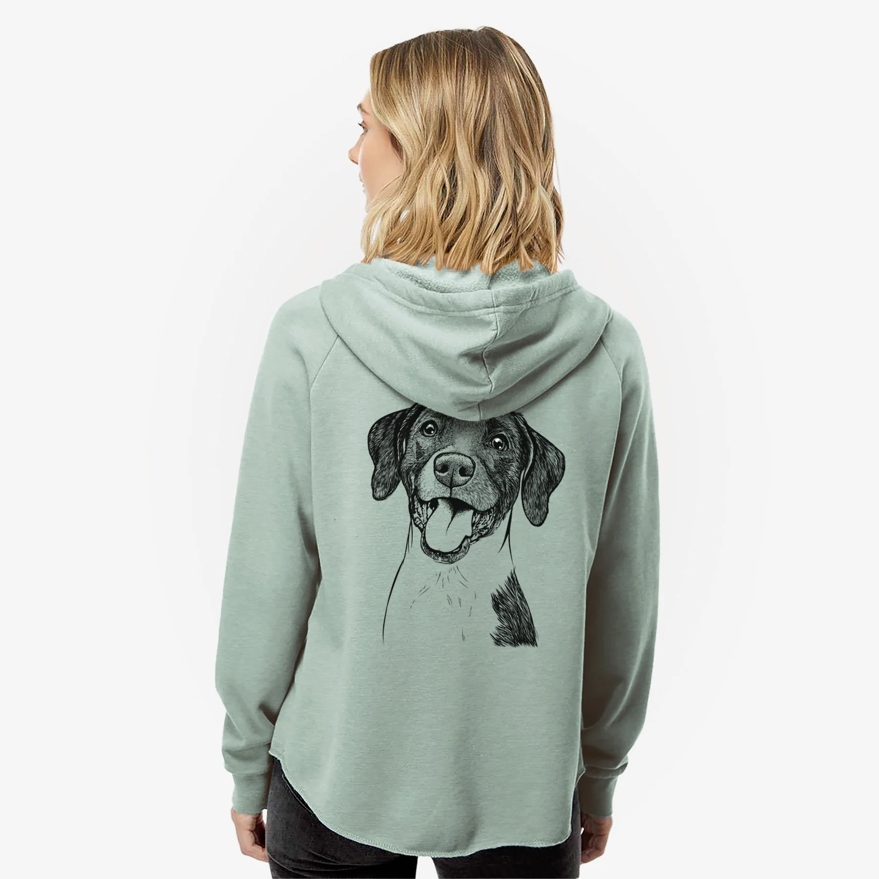 Harper the Mixed Breed - Women's Cali Wave Zip-Up Sweatshirt - Image 2