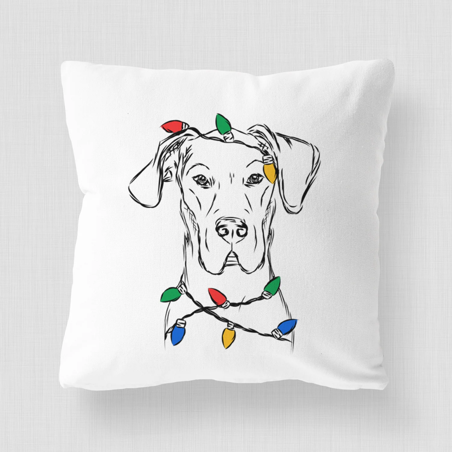 Harvey the Great Dane - Throw Pillow Cover - Image 4
