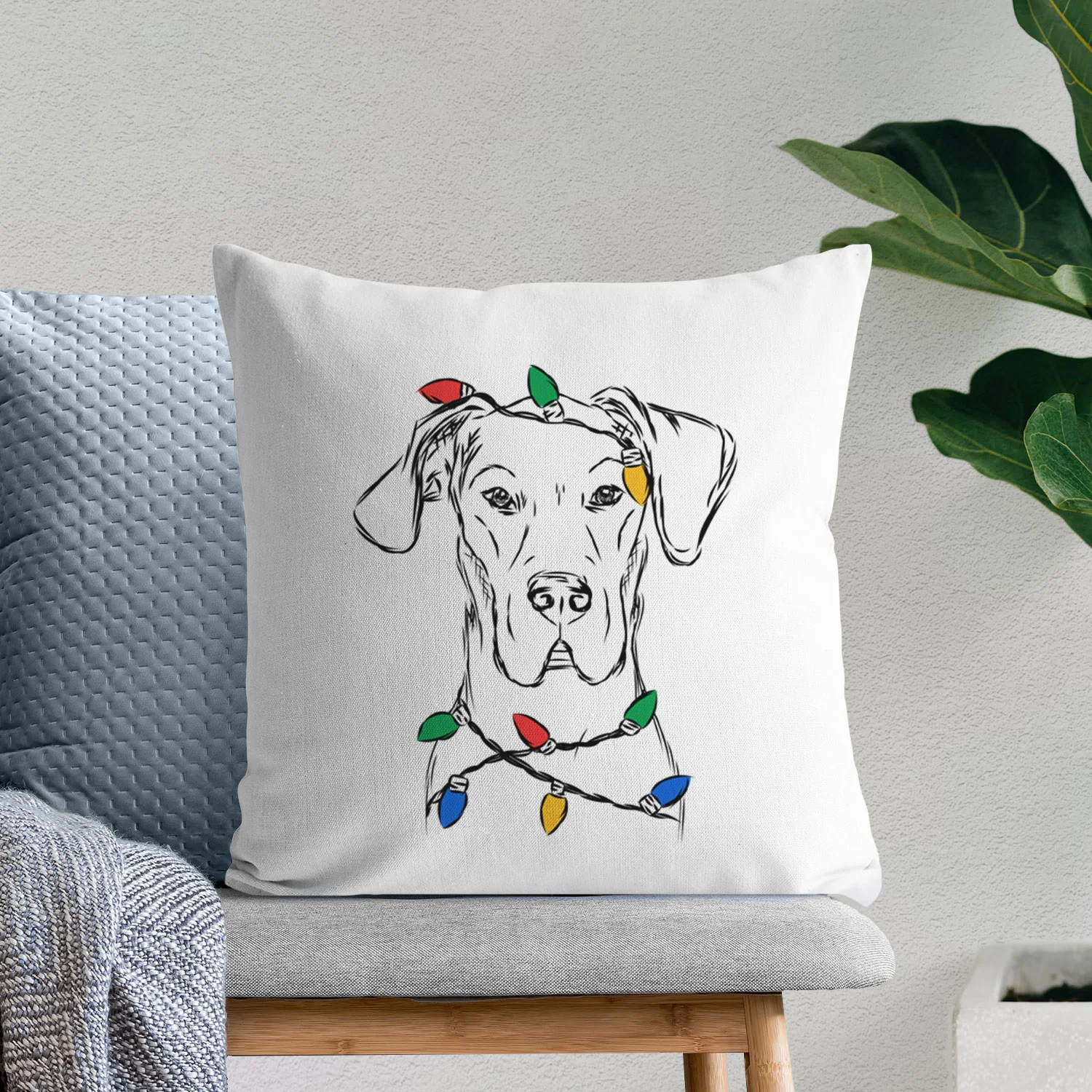 Harvey the Great Dane - Throw Pillow Cover - Image 9