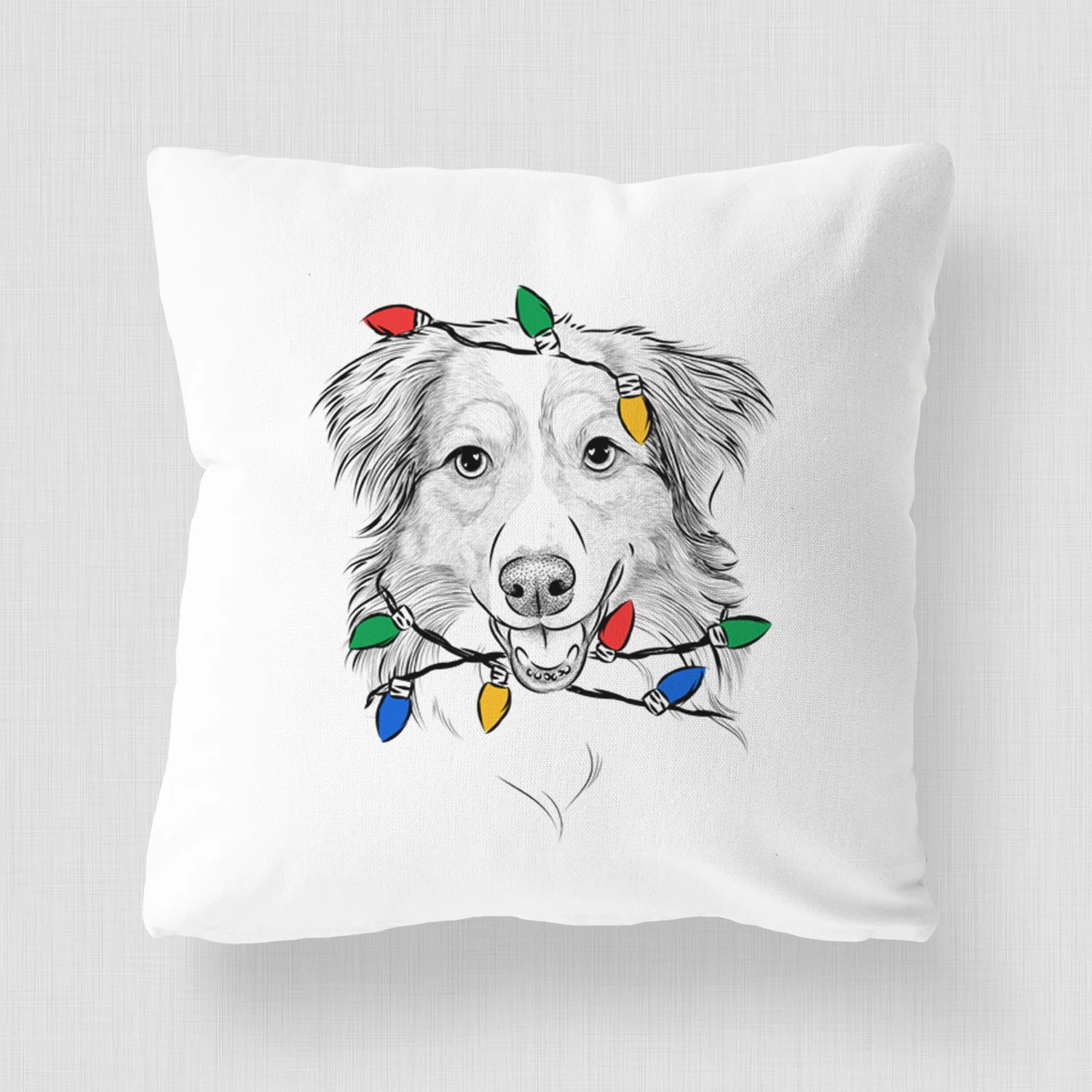 Hattie the Australian Shepherd - Throw Pillow Cover - Image 4