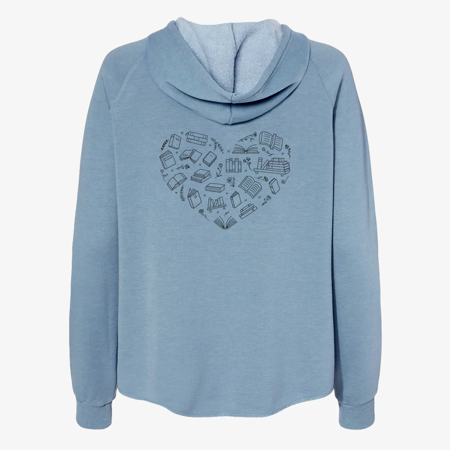 Heart Full of Books - Women's Cali Wave Zip-Up Sweatshirt - Image 6