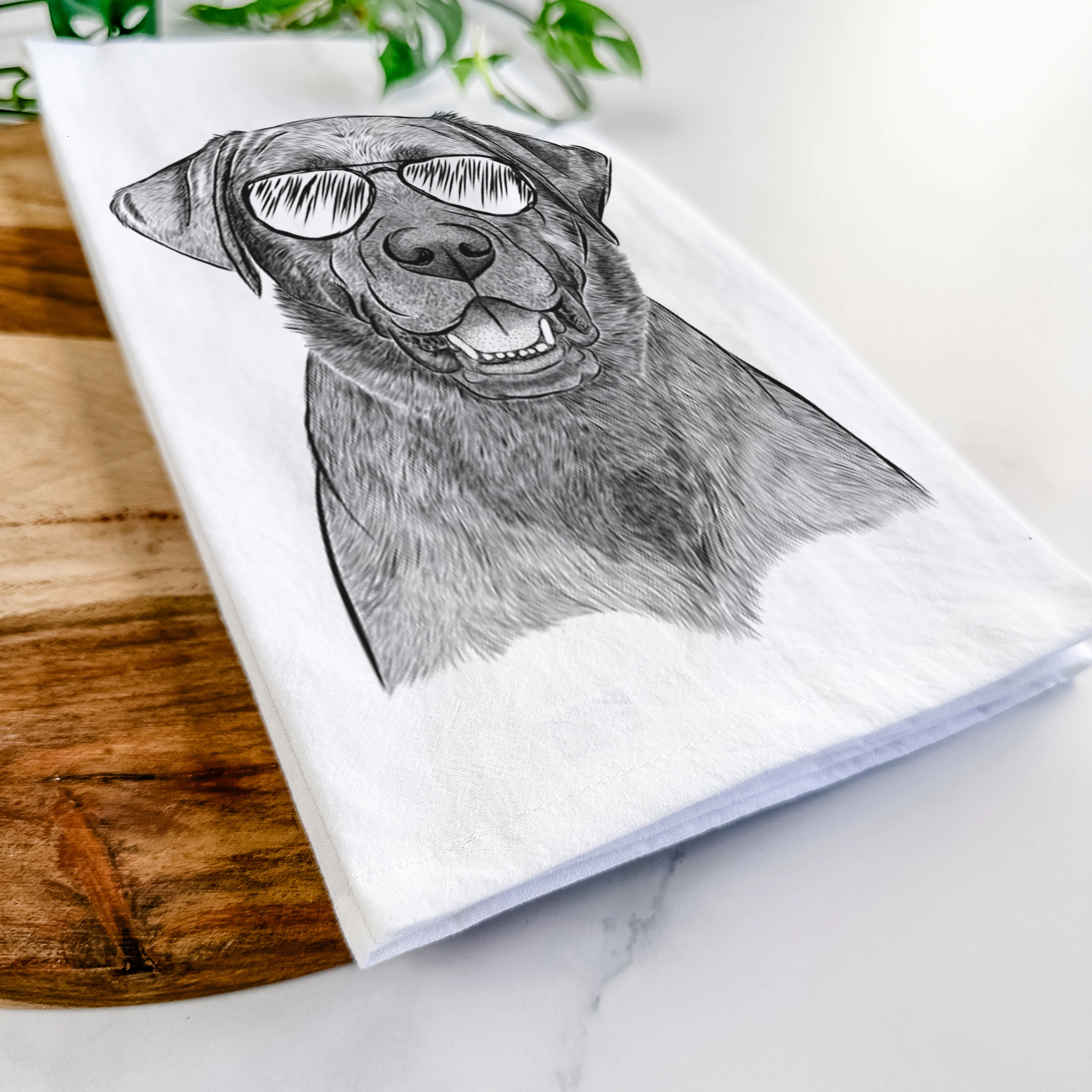 Heath the Black Lab Tea Towel - Image 6