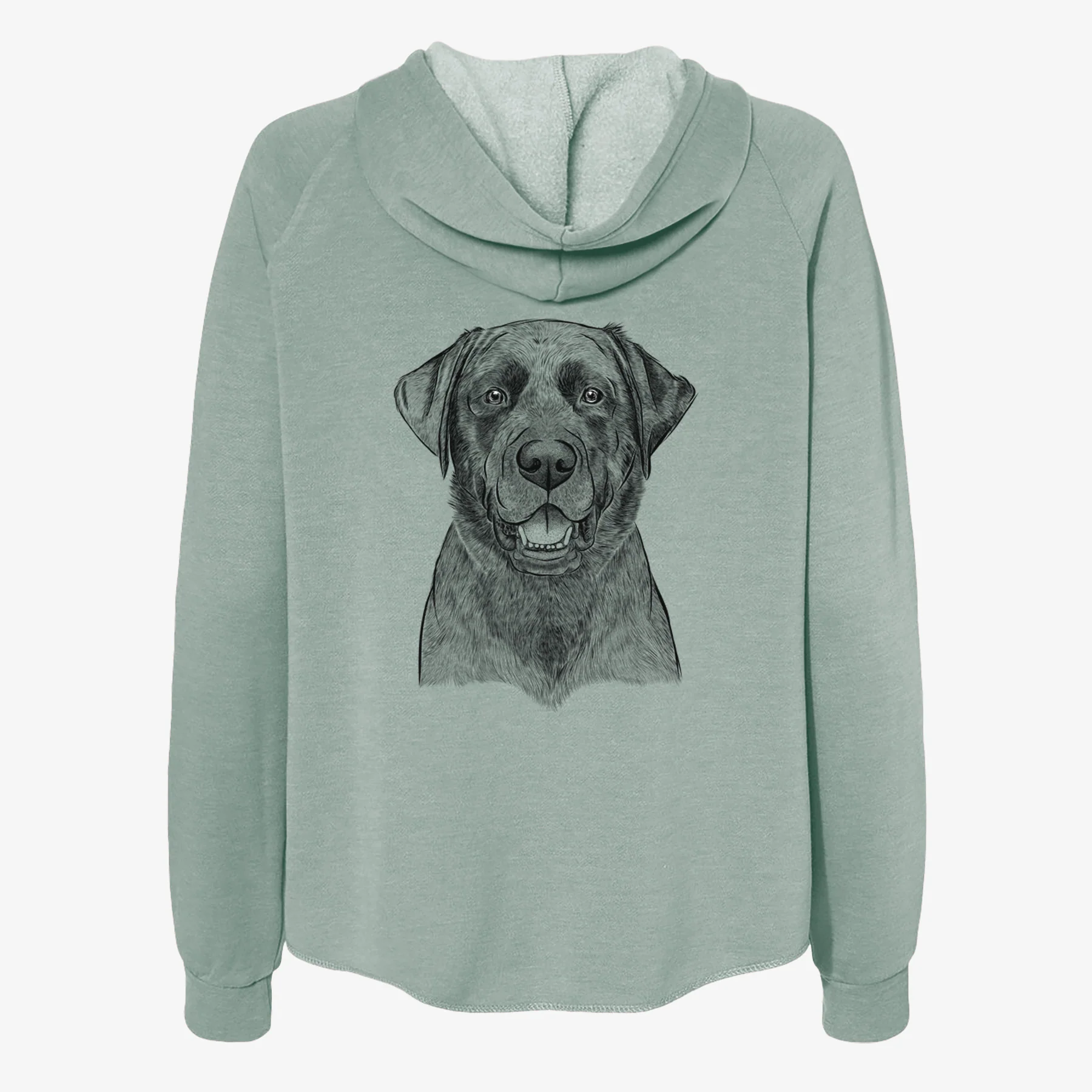 Heath the Black Lab - Women's Cali Wave Zip-Up Sweatshirt - Image 4