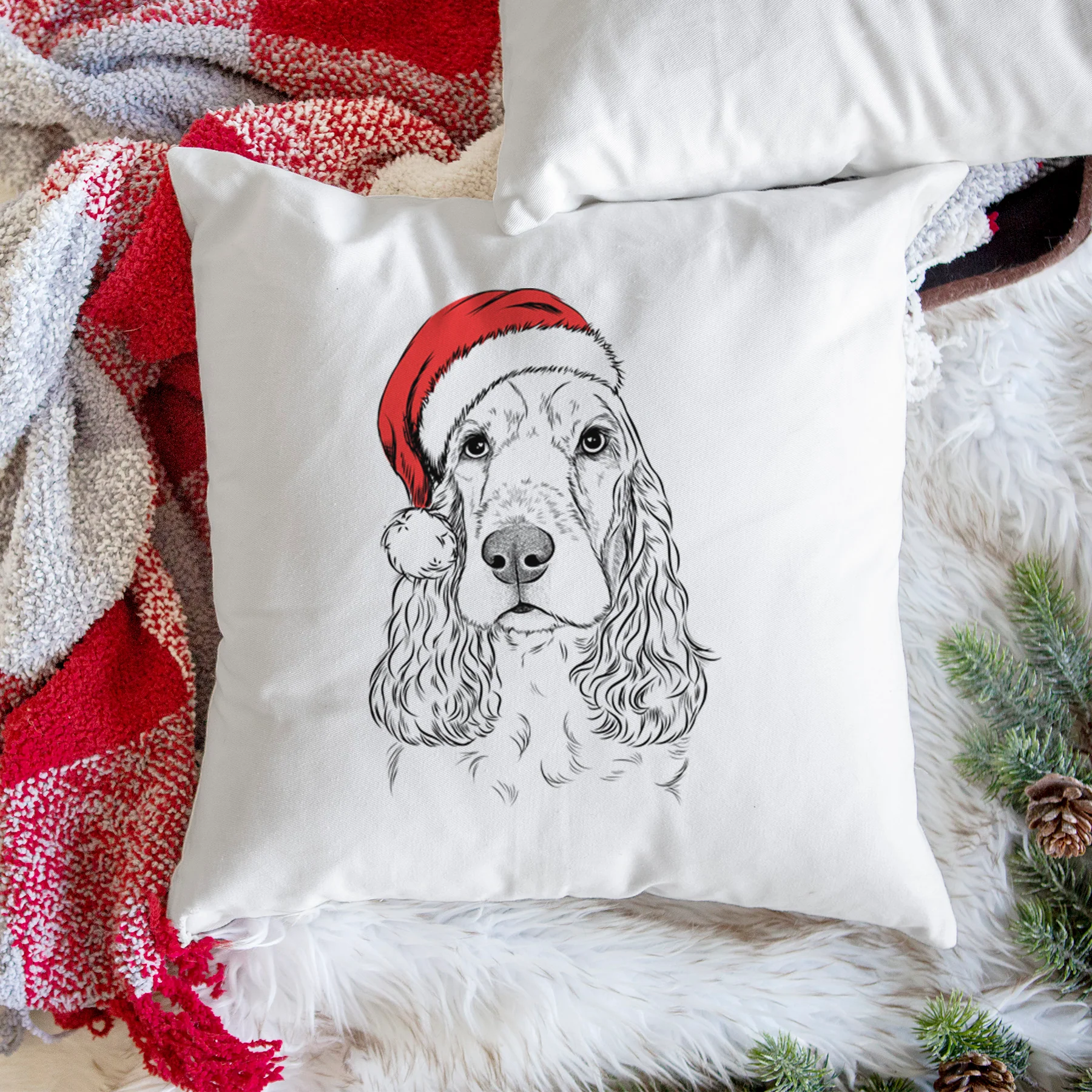 Henry the English Cocker Spaniel - Throw Pillow Cover - Image 3