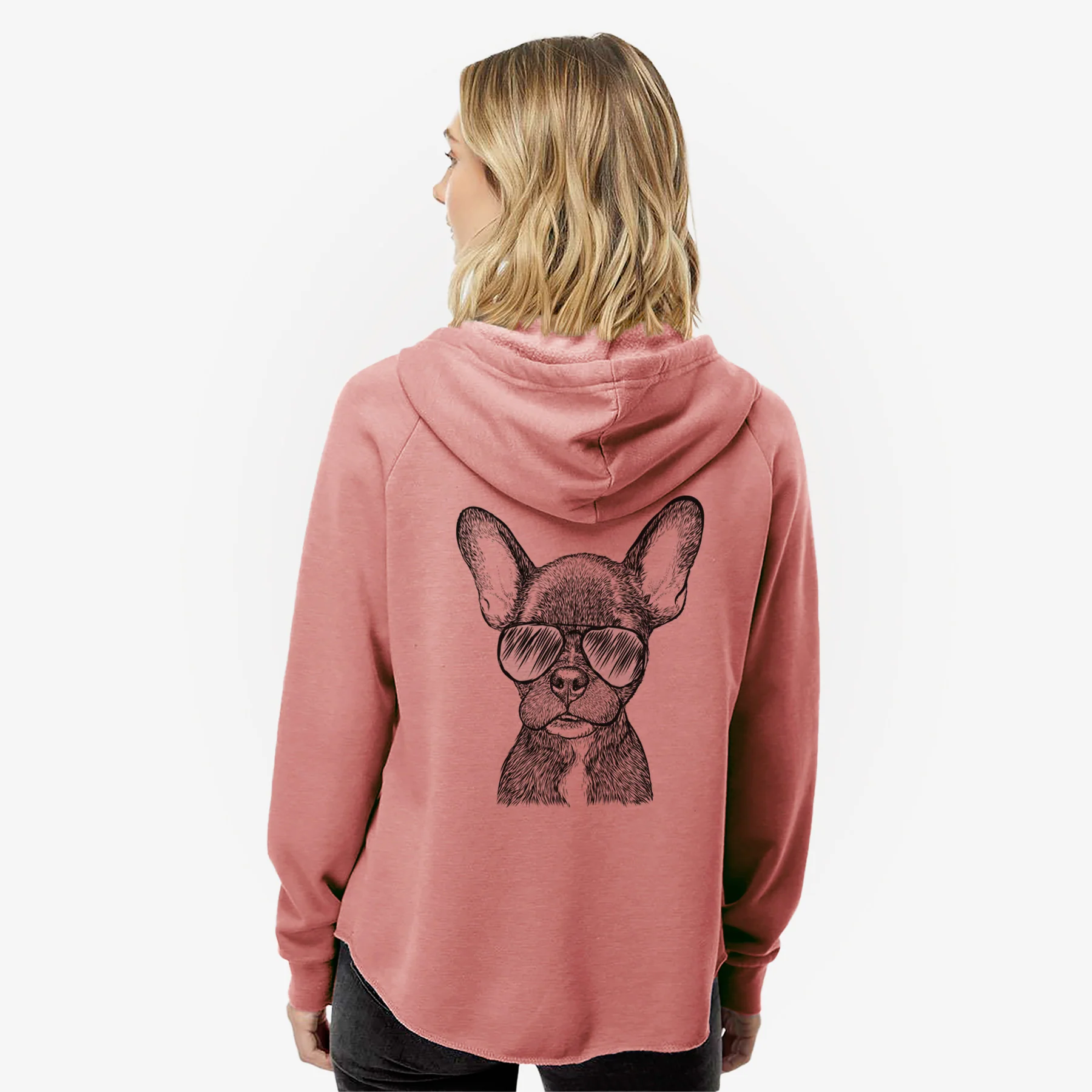 Henry the French Bulldog - Women's Cali Wave Zip-Up Sweatshirt - Image 8