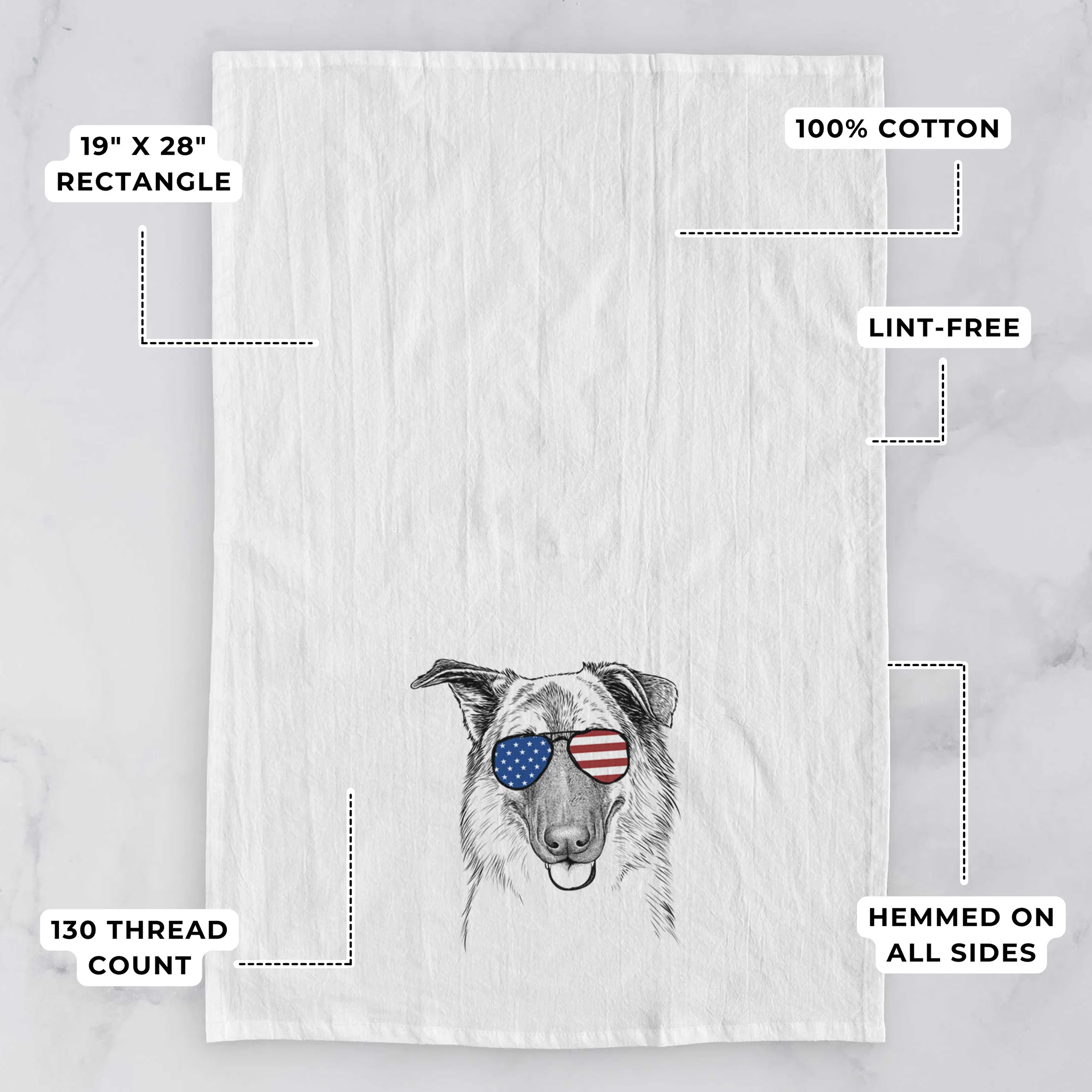 Henry the German Shepherd Tea Towel - Image 3