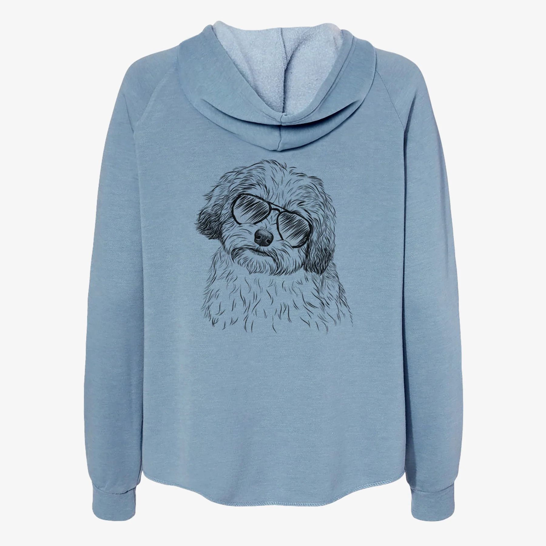 Henry the Havanese - Women's Cali Wave Zip-Up Sweatshirt - Image 9