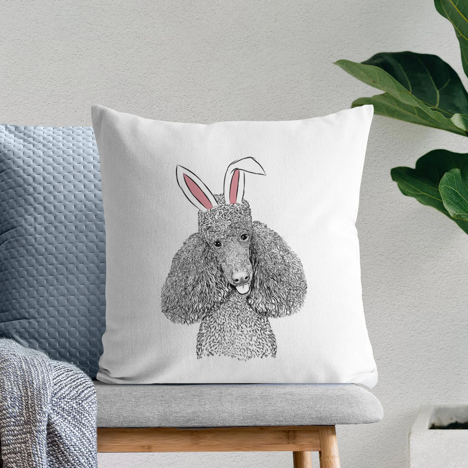 Henry the Standard Poodle - Throw Pillow Cover - Image 11