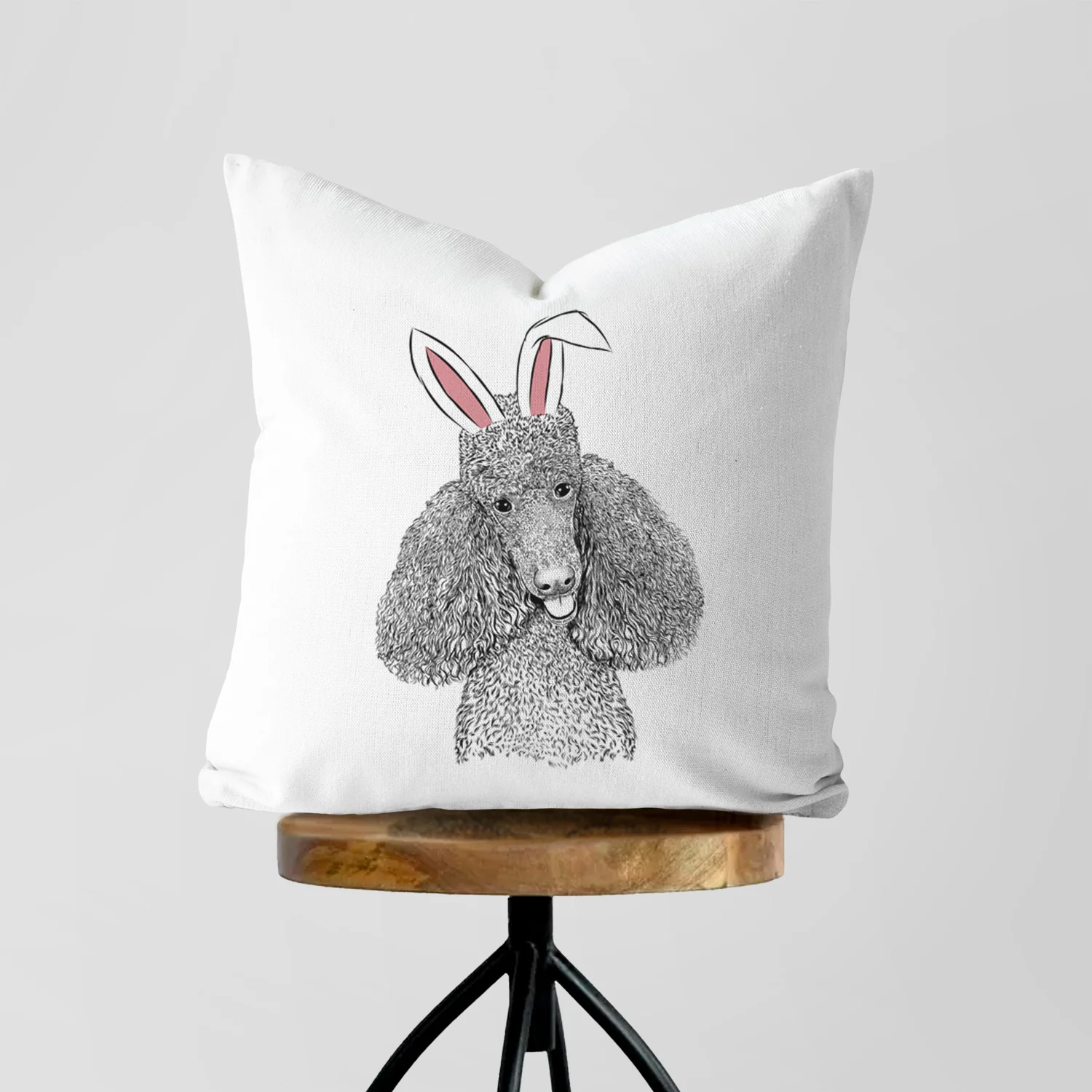Henry the Standard Poodle - Throw Pillow Cover - Image 5