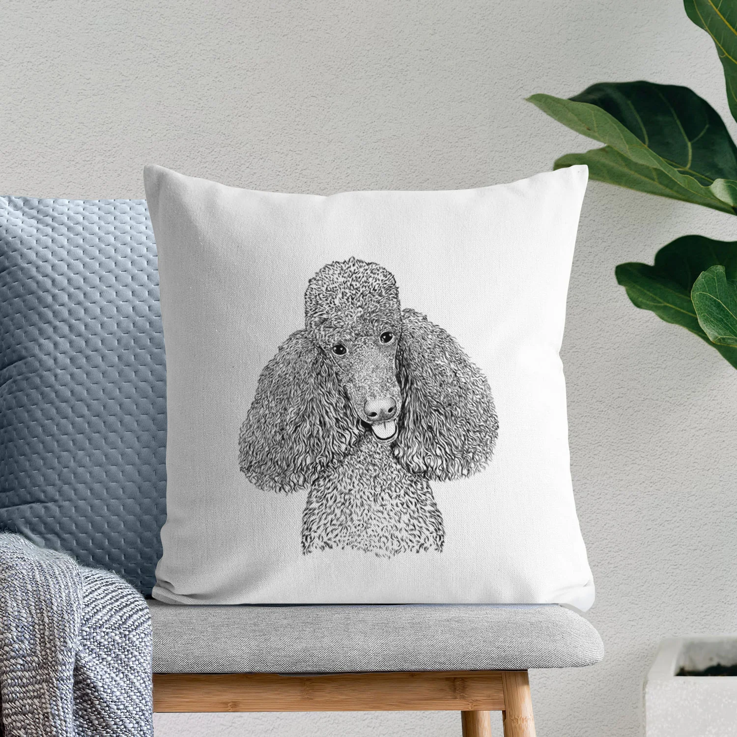 Henry the Standard Poodle - Throw Pillow Cover - Image 6