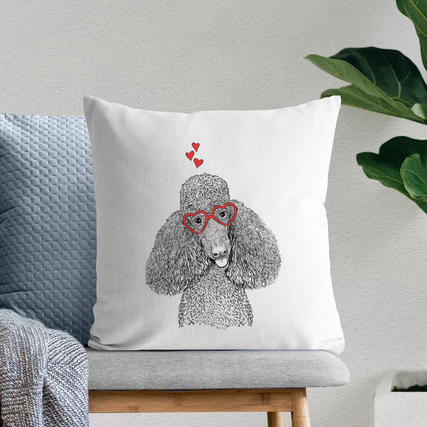 Henry the Standard Poodle - Throw Pillow Cover - Image 7