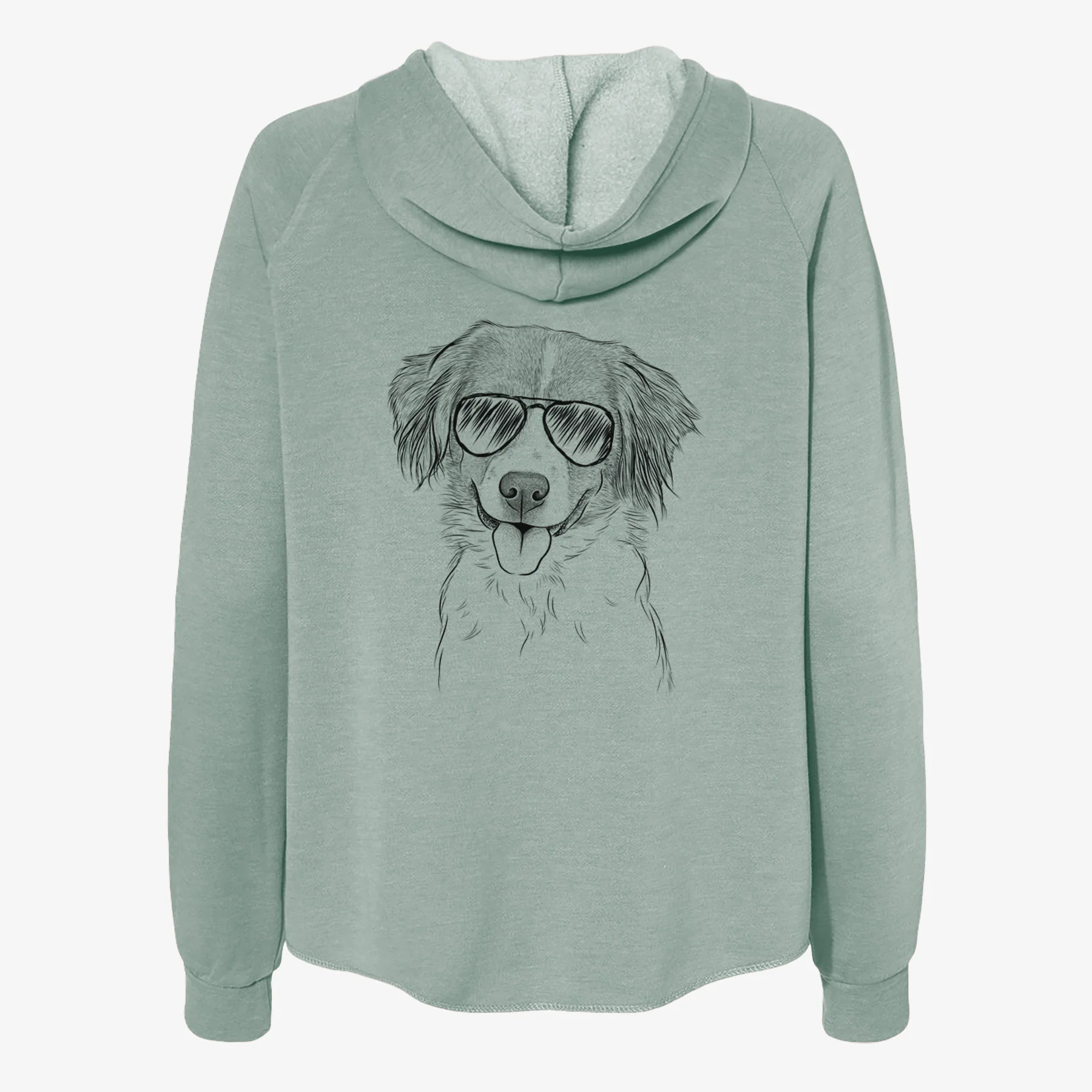 Hercules the Nederlandse Kooikerhondje - Women's Cali Wave Zip-Up Sweatshirt - Image 7