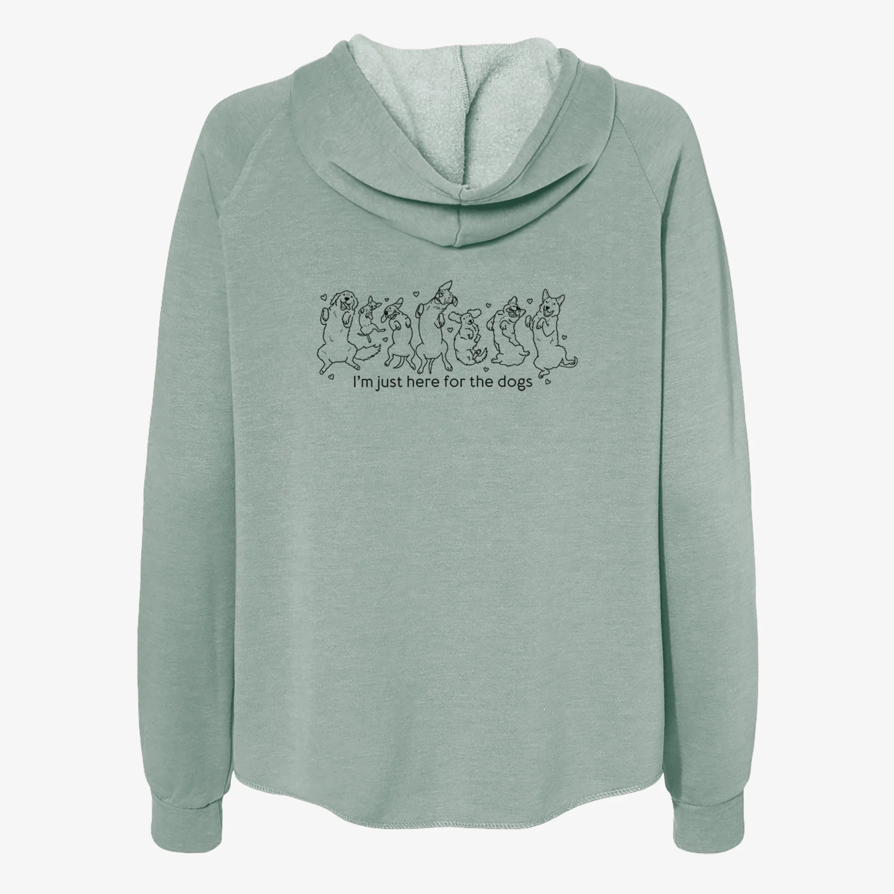 I'm Just Here for the Dogs - Women's Cali Wave Zip-Up Sweatshirt - Image 4