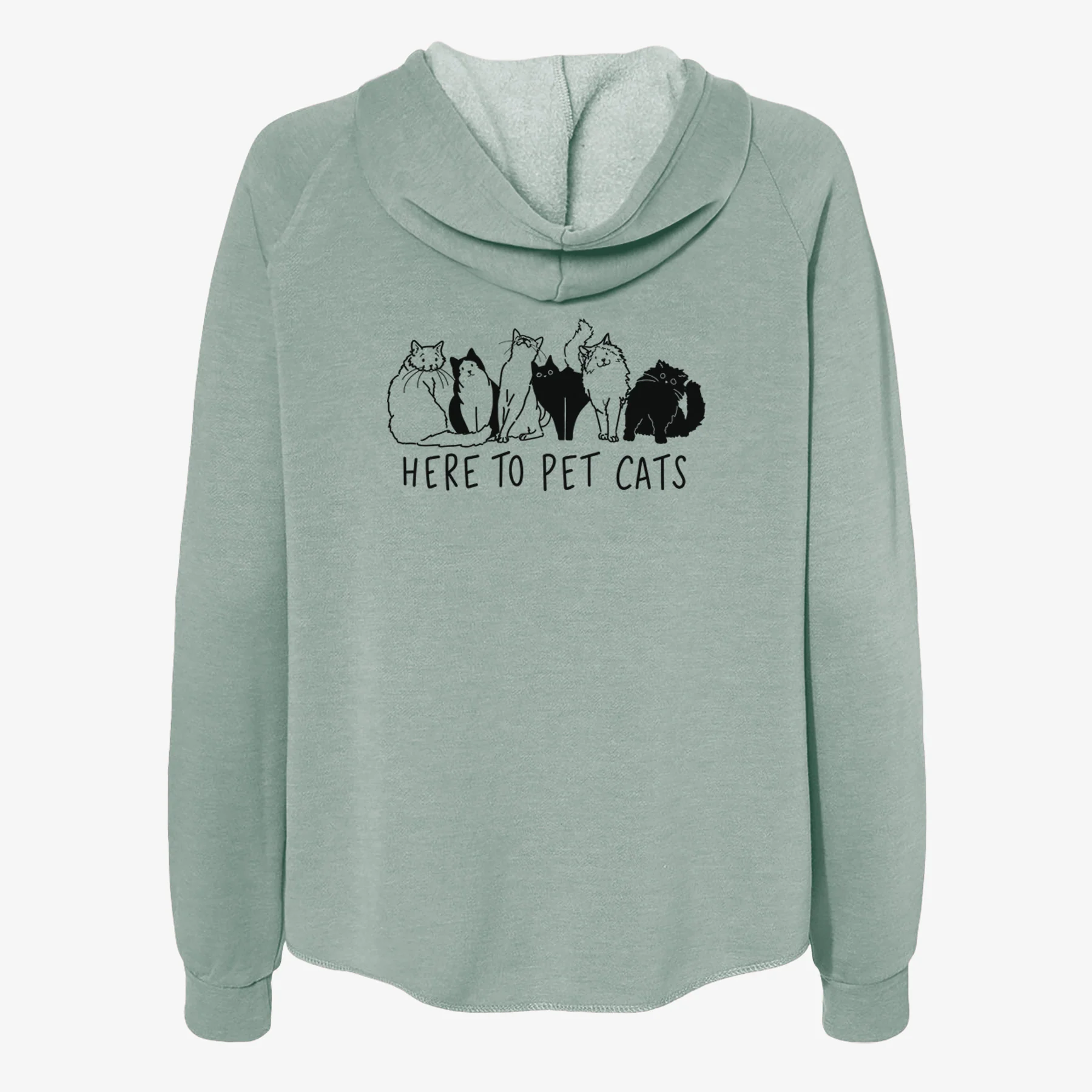 Here to Pet Cats - Women's Cali Wave Zip-Up Sweatshirt - Image 4