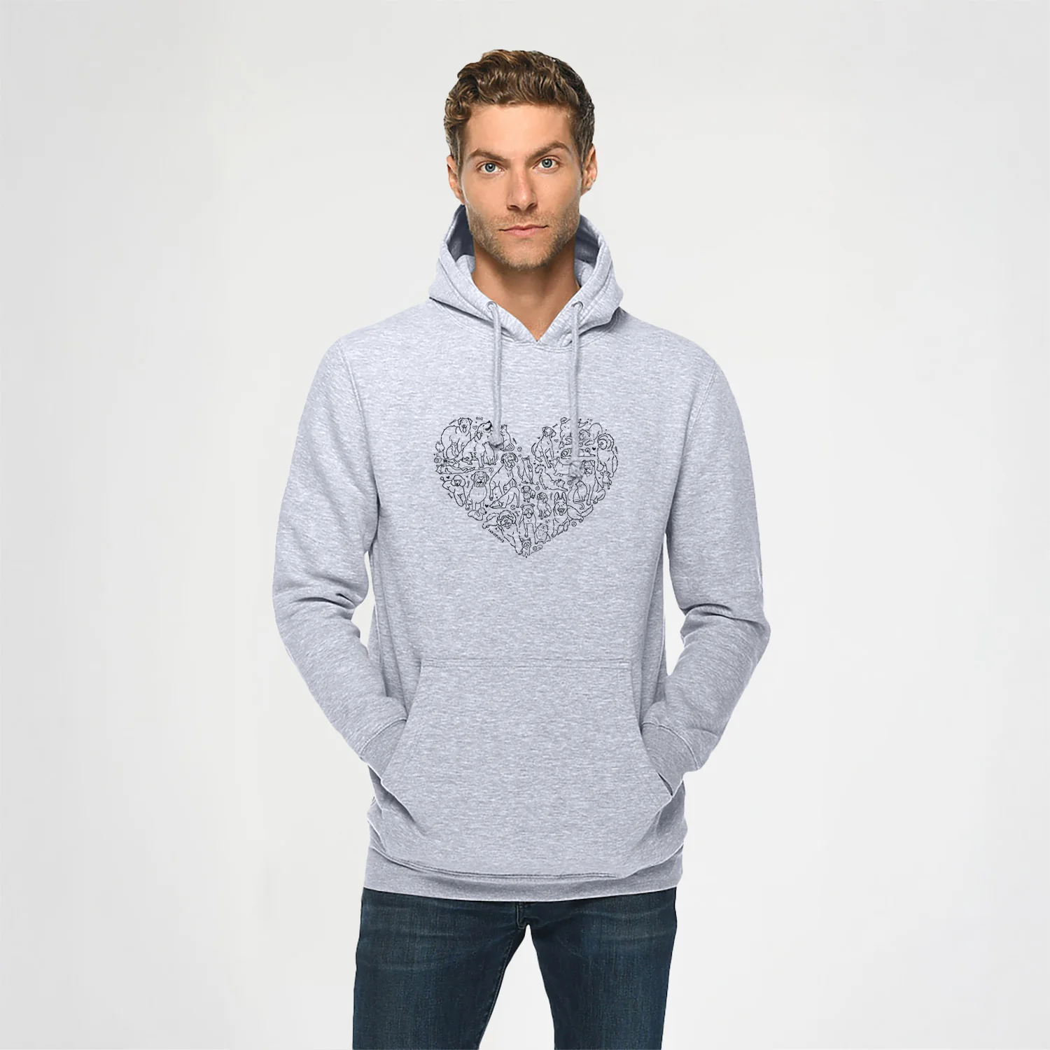Heart Full of Dogs and Cats - Heavyweight Fleece Hoodie - Image 2