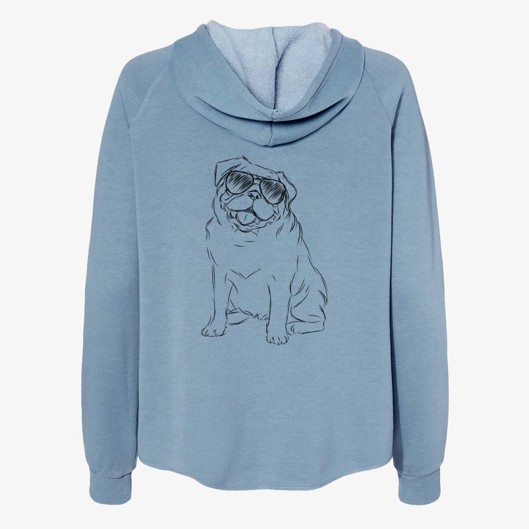 Higgins the Pug - Women's Cali Wave Zip-Up Sweatshirt - Image 9