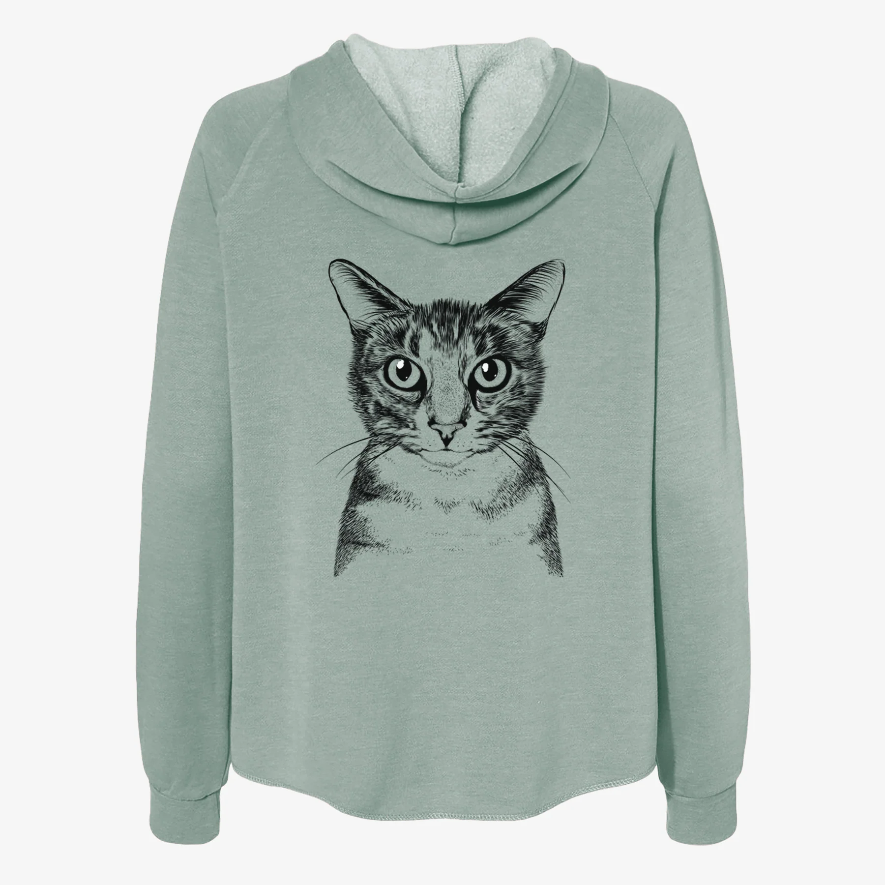 Hobbes the Tabby Cat - Women's Cali Wave Zip-Up Sweatshirt - Image 4