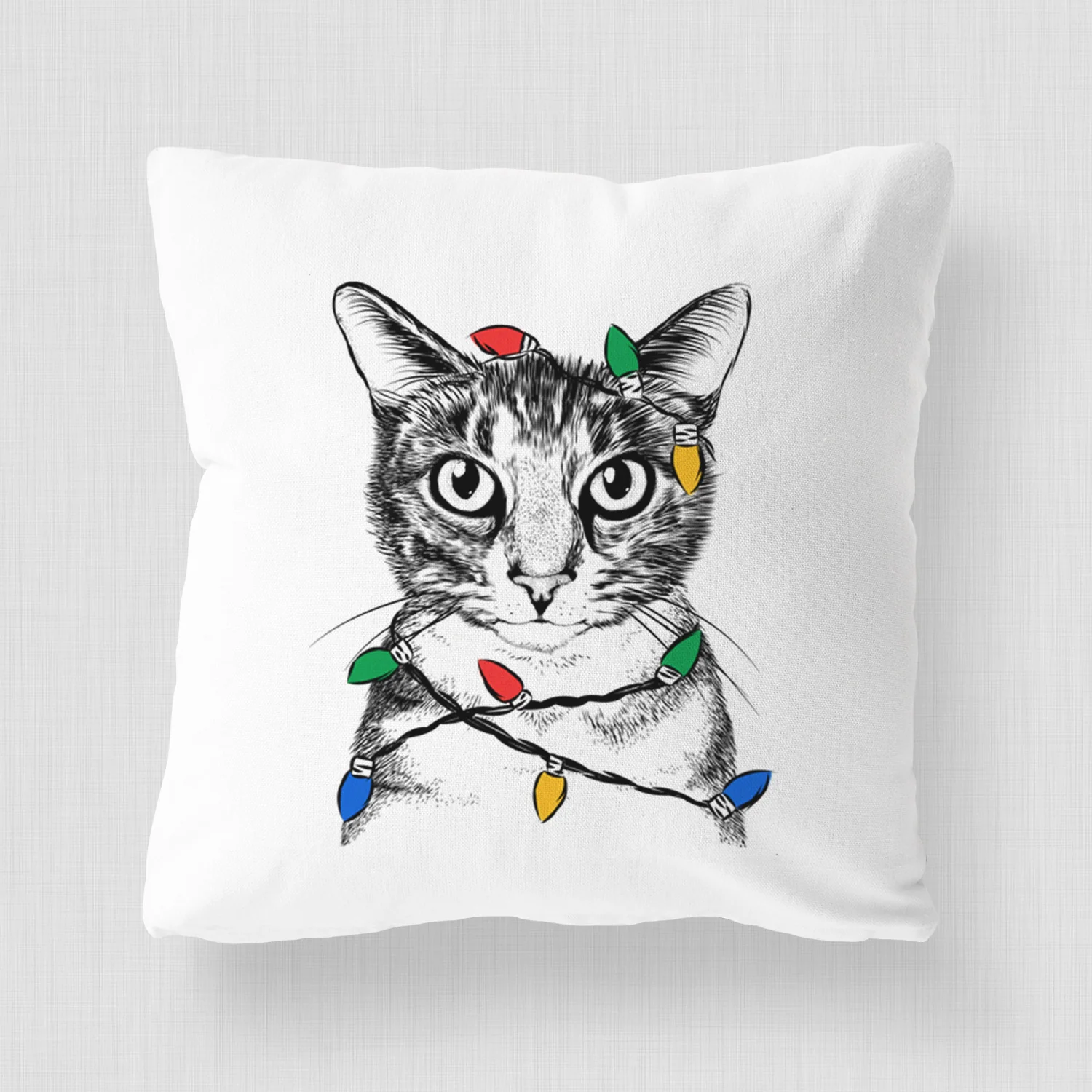 Hobbes the Tabby Cat - Throw Pillow Cover - Image 4