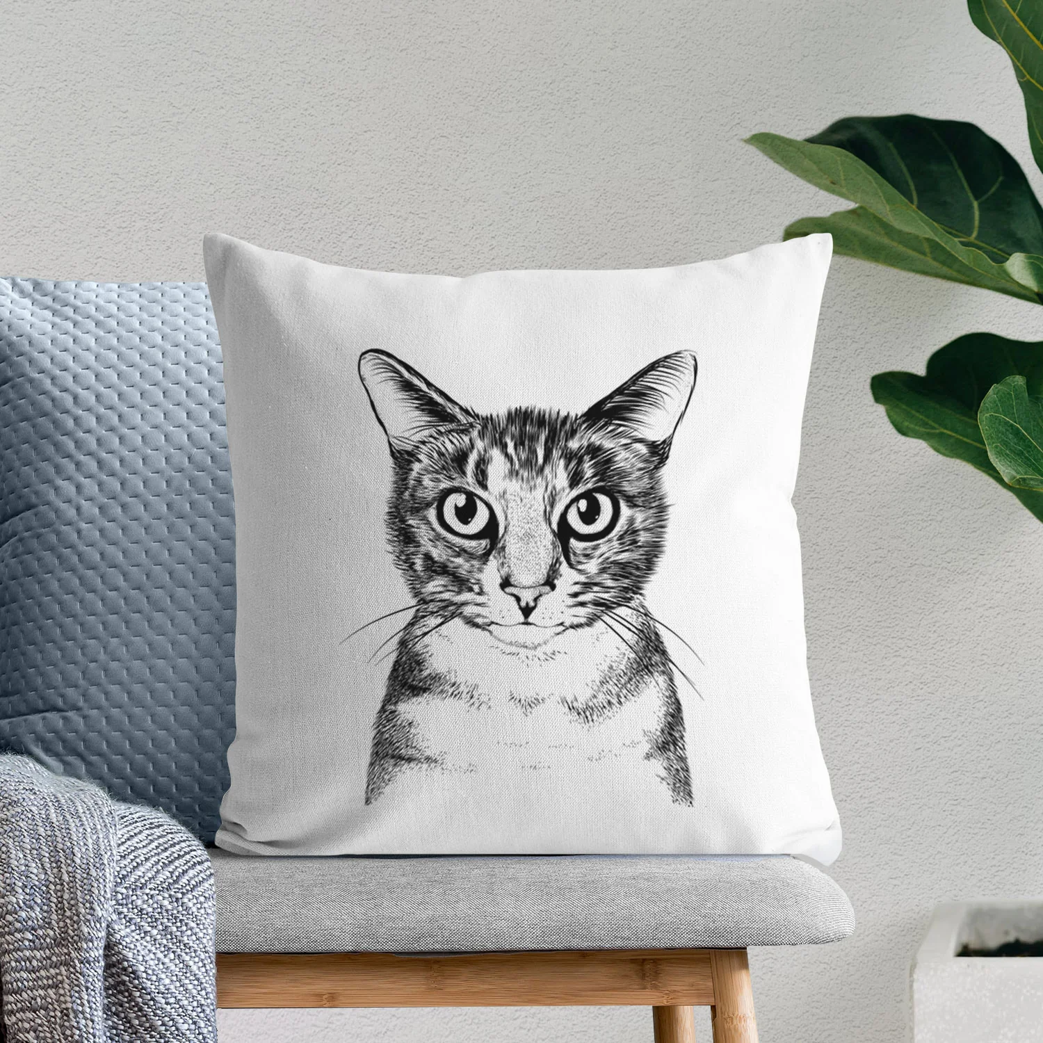 Hobbes the Tabby Cat - Throw Pillow Cover - Image 6