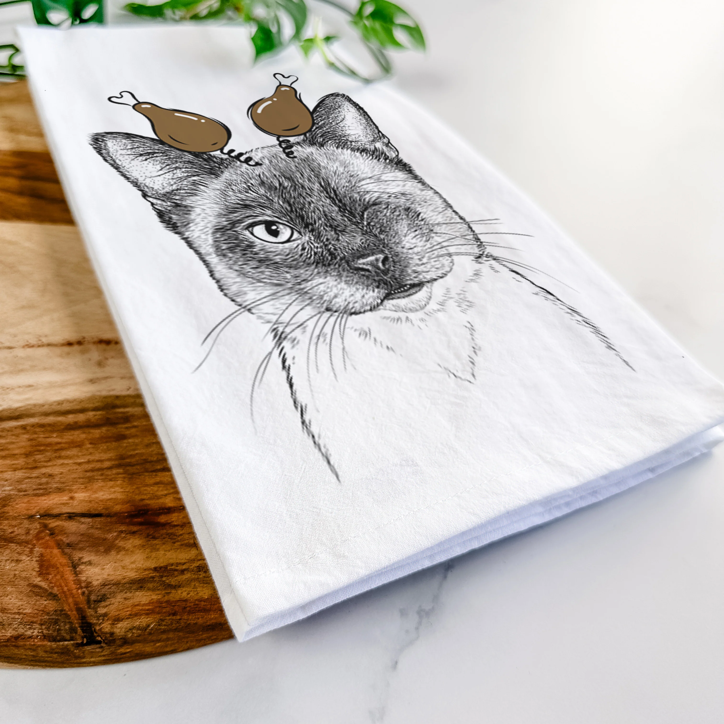 Hoggle the Siamese Cat Tea Towel - Image 11
