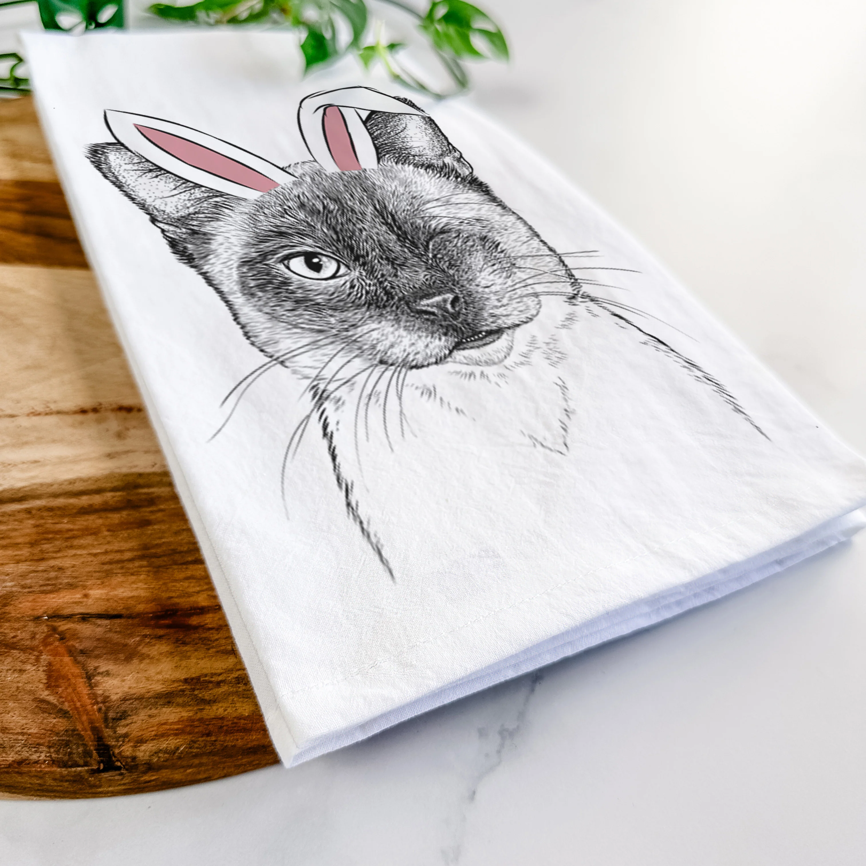 Hoggle the Siamese Cat Tea Towel - Image 14