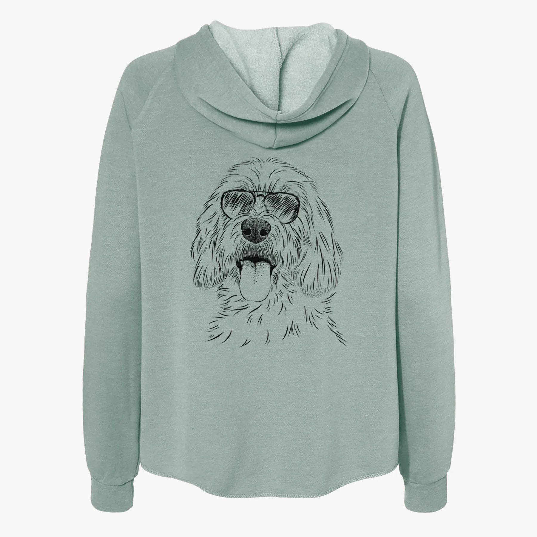 Homer the Grand Basset Griffon Vendeen - Women's Cali Wave Zip-Up Sweatshirt - Image 7
