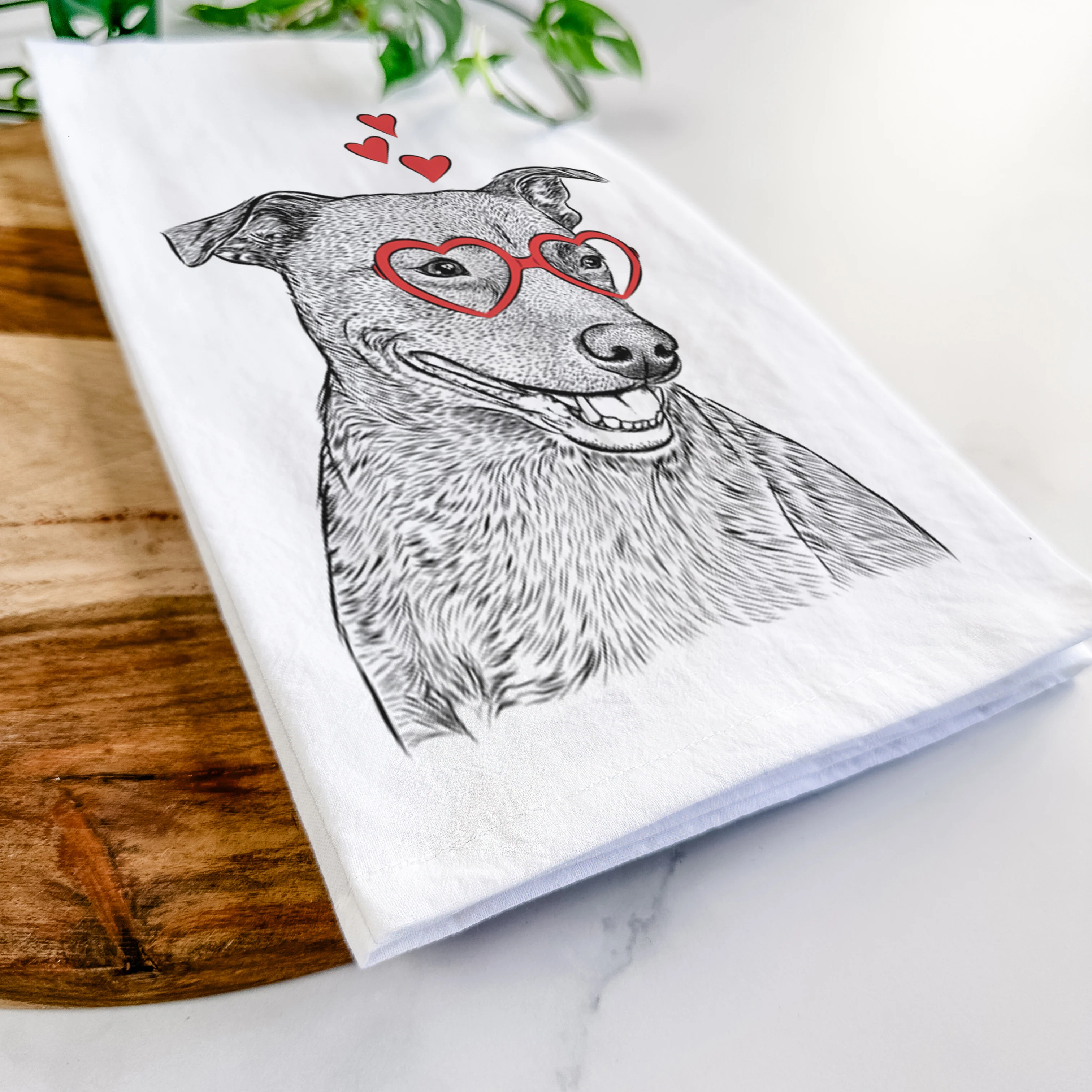 Honey the Lab Pit Mix Tea Towel - Image 7