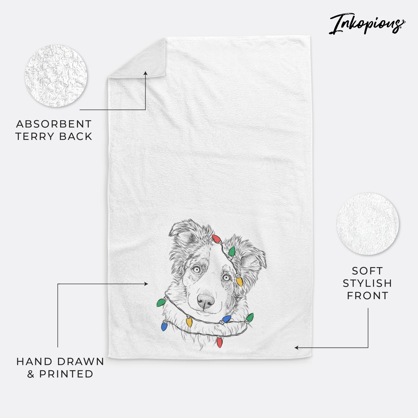 HoneyBee the Miniature Australian Shepherd Decorative Hand Towel - Image 21