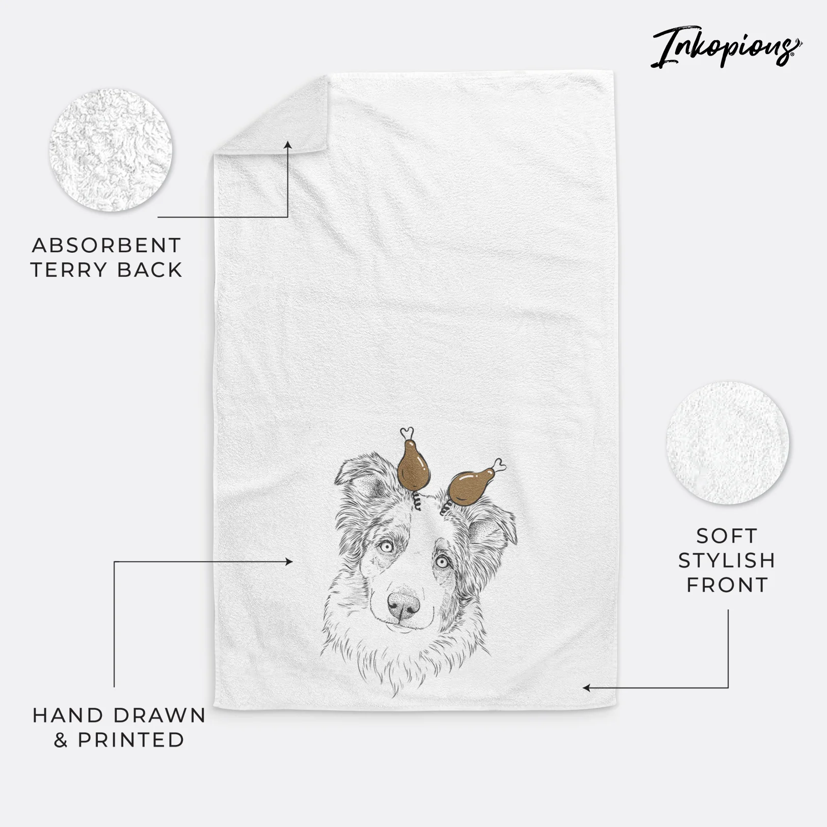 HoneyBee the Miniature Australian Shepherd Decorative Hand Towel - Image 22