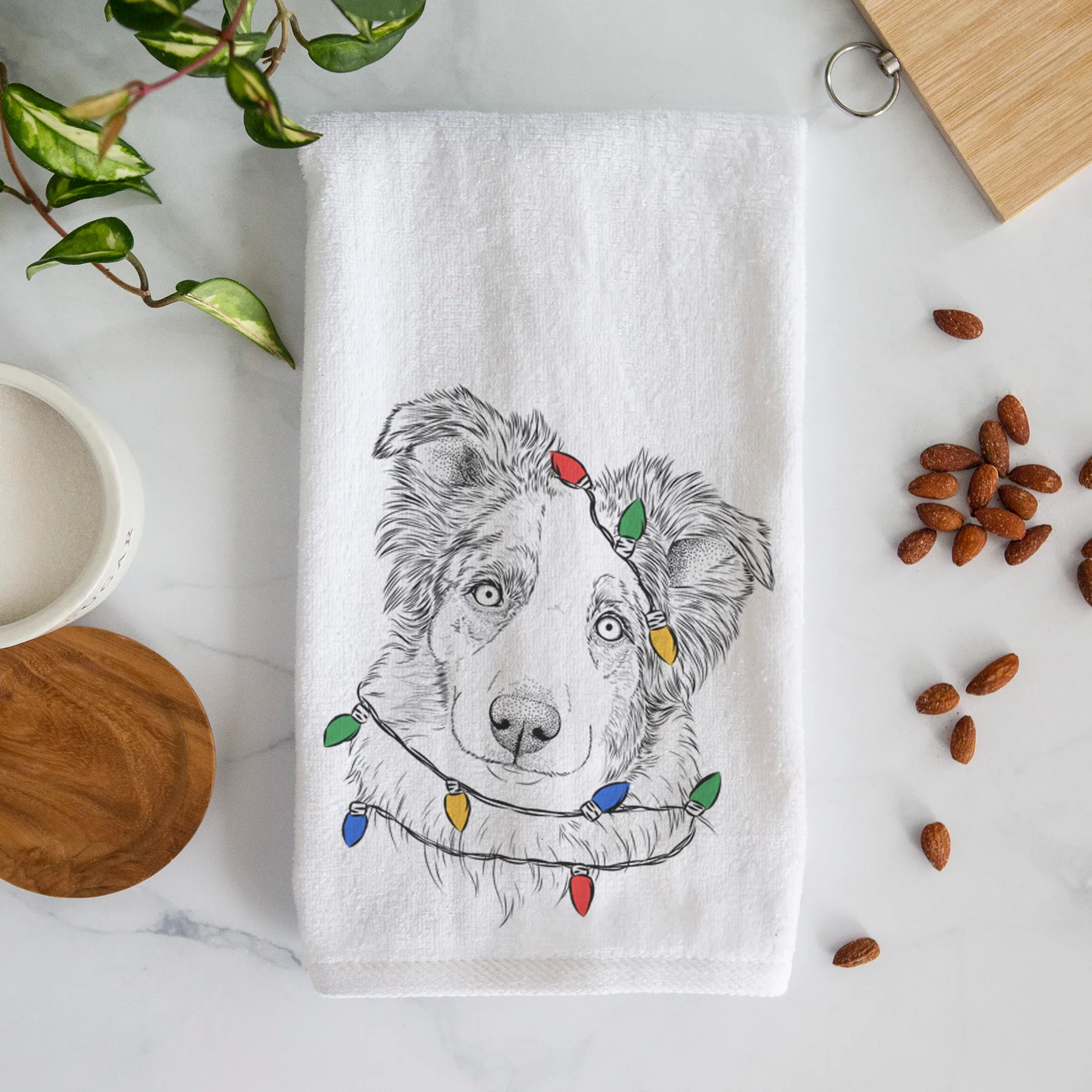 HoneyBee the Miniature Australian Shepherd Decorative Hand Towel - Image 5