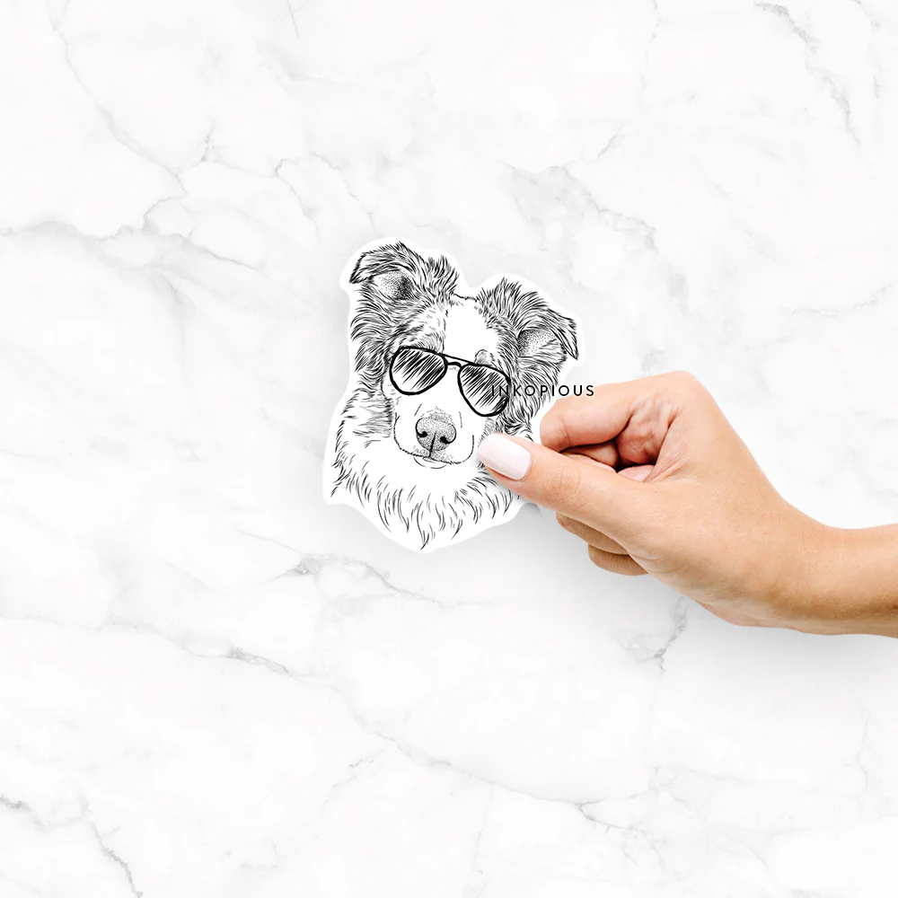 HoneyBee the Miniature Australian Shepherd - Decal Sticker - Image 2