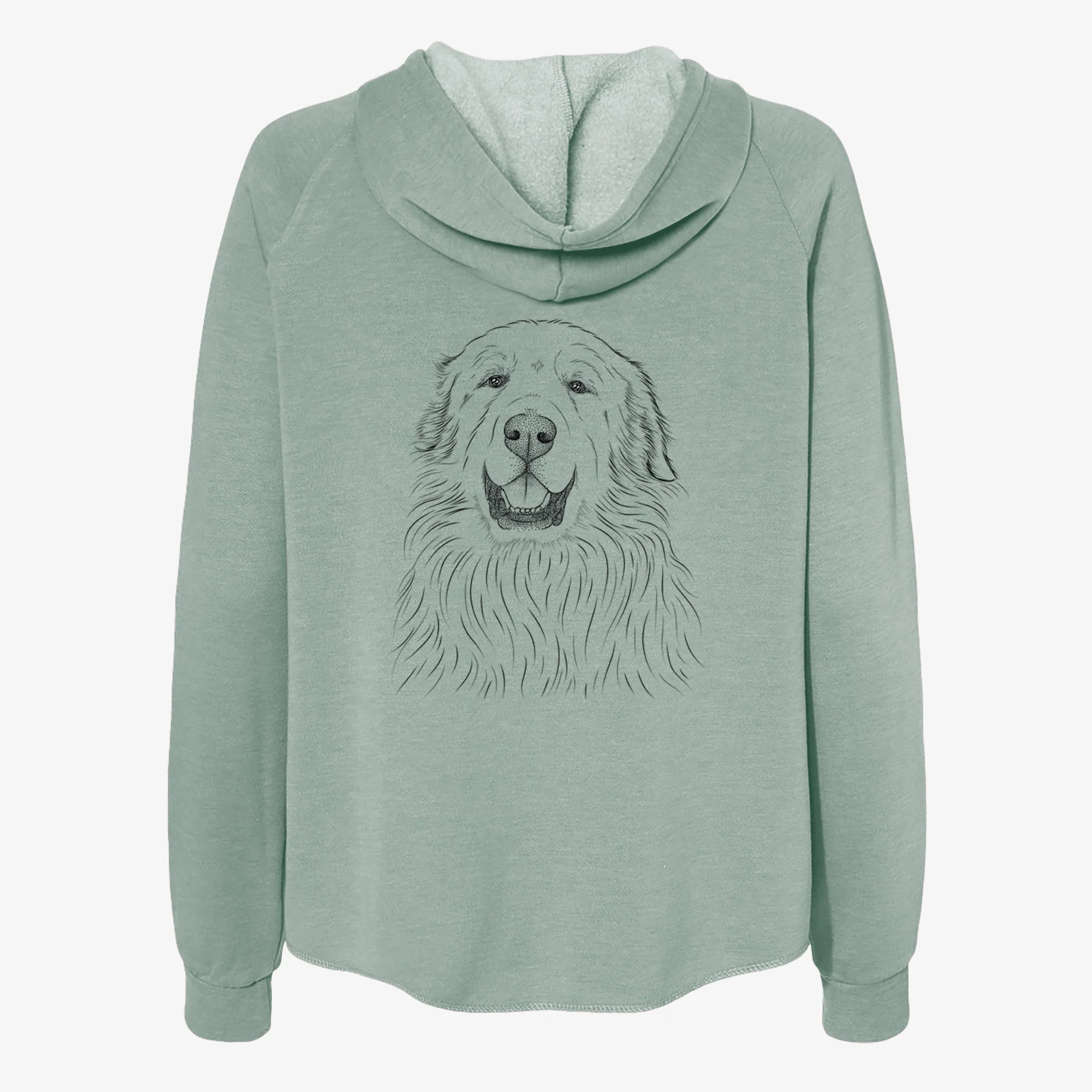 Horton the Great Pyrenees - Women's Cali Wave Zip-Up Sweatshirt - Image 4