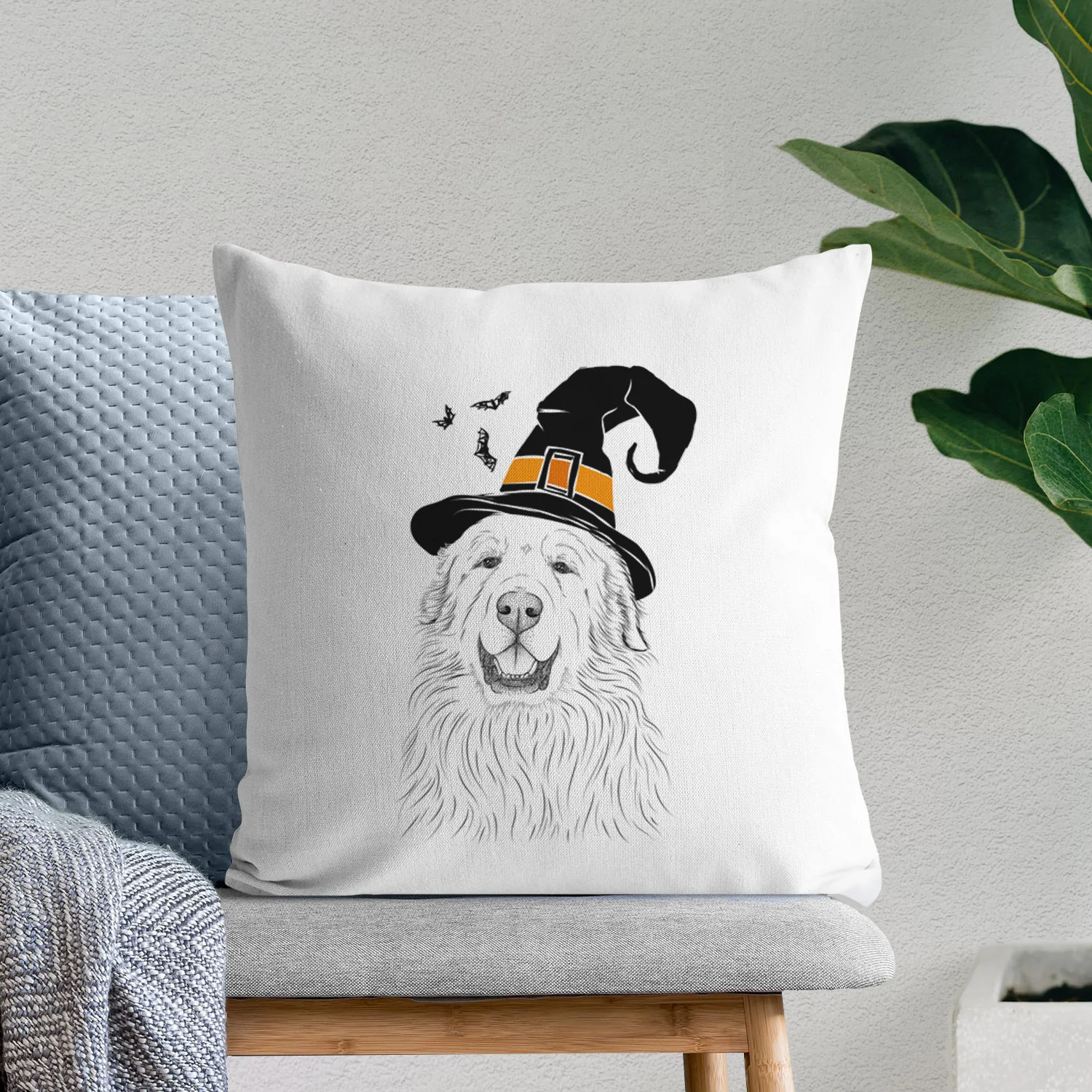 Horton the Great Pyrenees - Throw Pillow Cover - Image 4