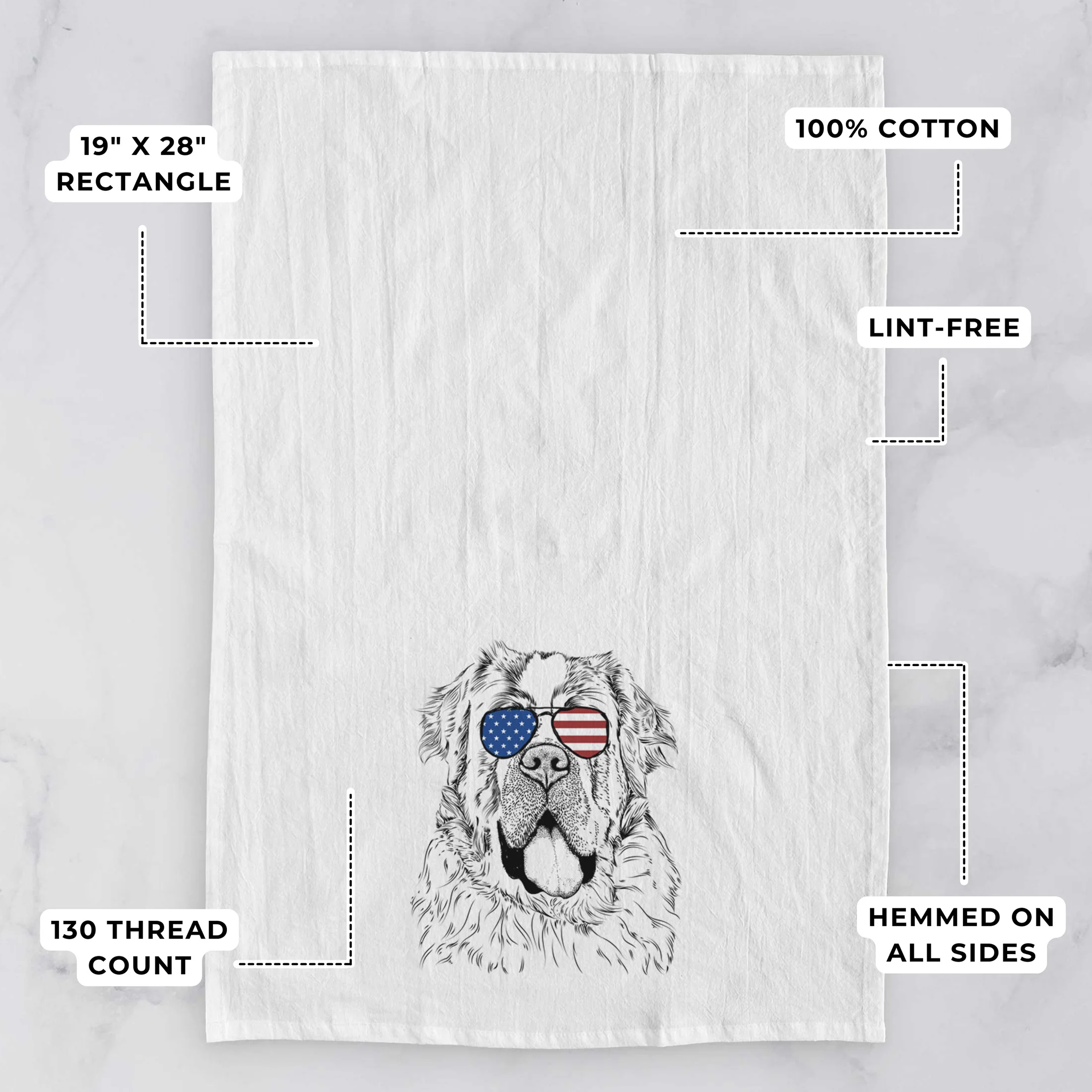 Hoss the Saint Bernard Tea Towel - Image 3