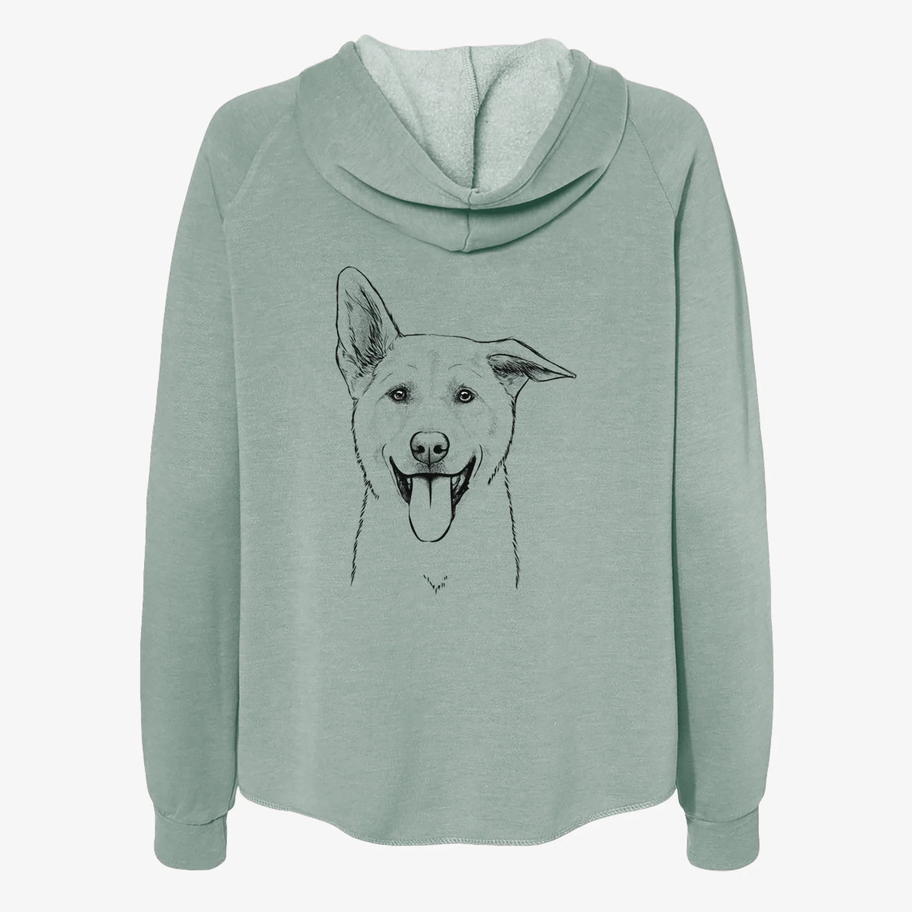 Hoya the Korean Jindo - Women's Cali Wave Zip-Up Sweatshirt - Image 4
