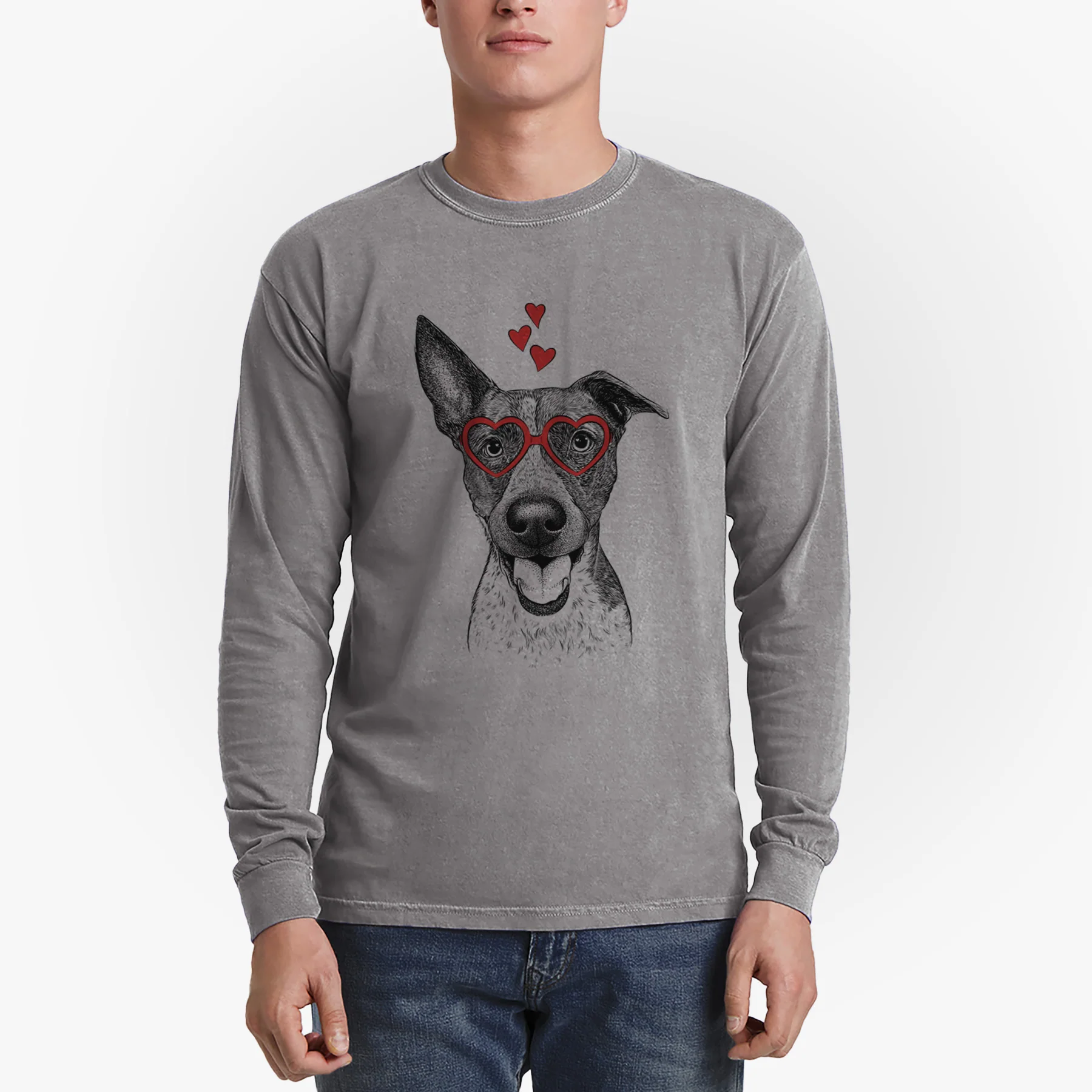 Valentine Amigo the Heeler Mix - Heavyweight 100% Cotton Long Sleeve - Image 4