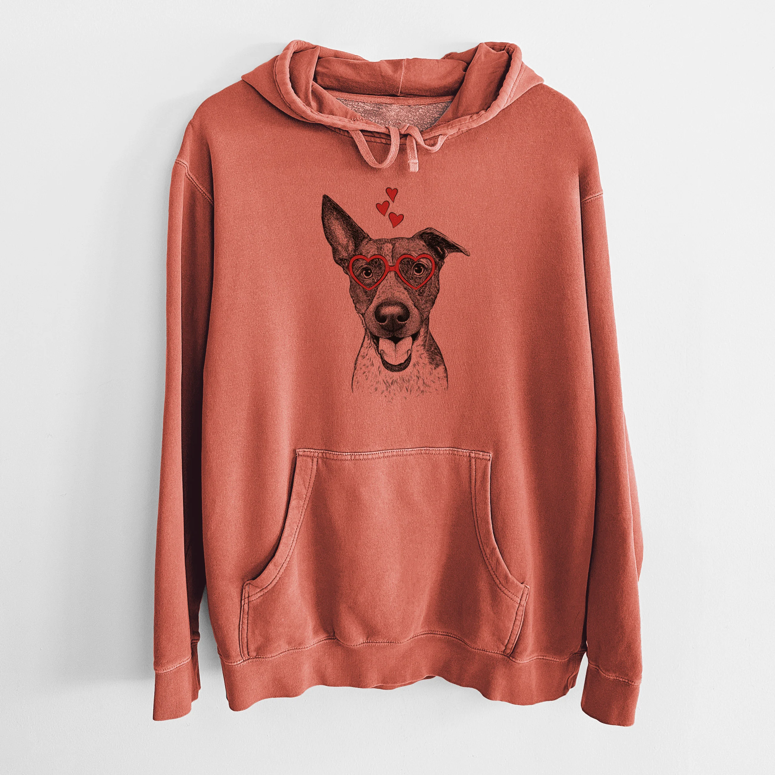 Valentine Amigo the Heeler Mix - Unisex Pigment Dyed Hoodie - Image 8