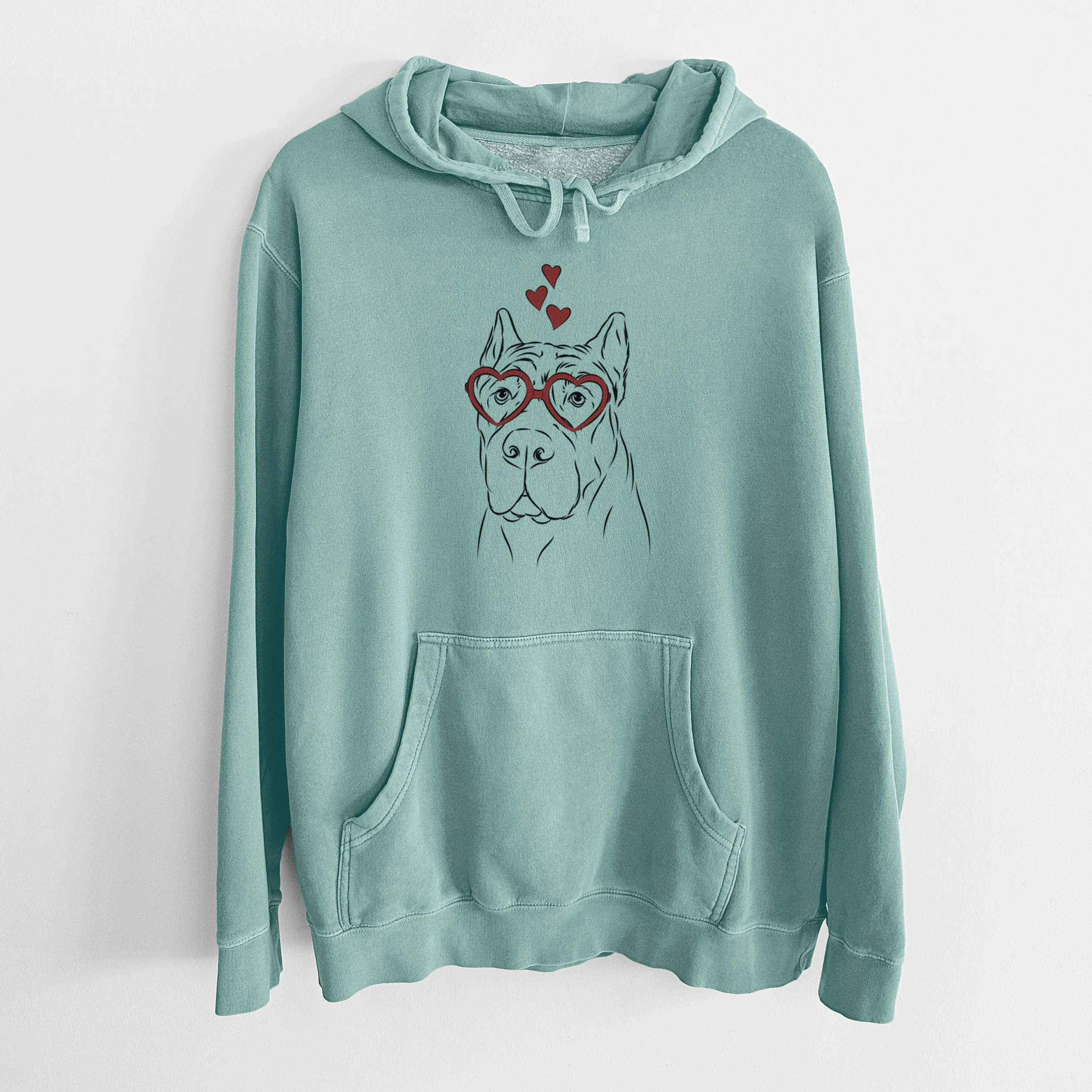 Valentine Bearson the Cane Corso - Unisex Pigment Dyed Hoodie - Image 10