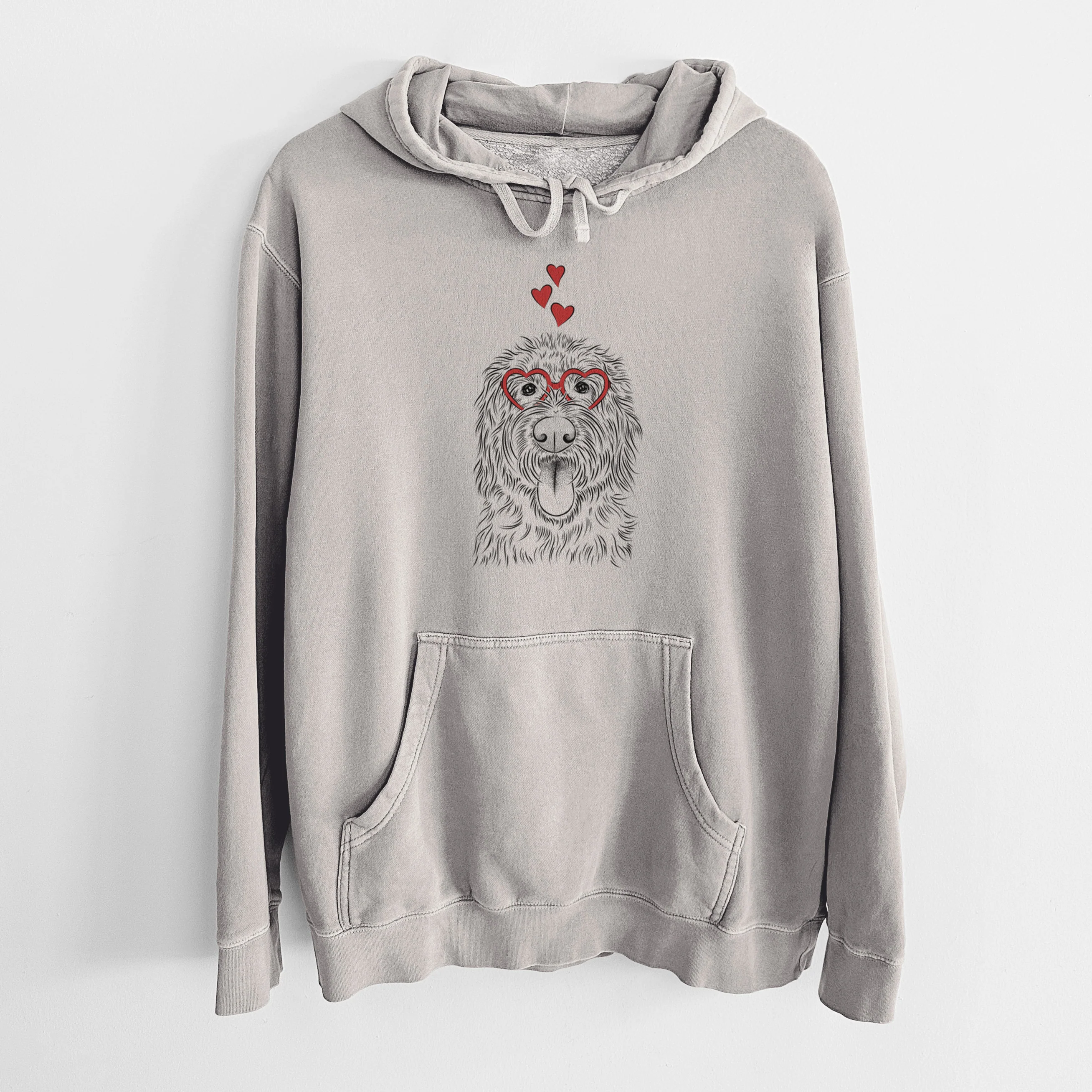 Valentine Bennett the Doodle - Unisex Pigment Dyed Hoodie - Image 5