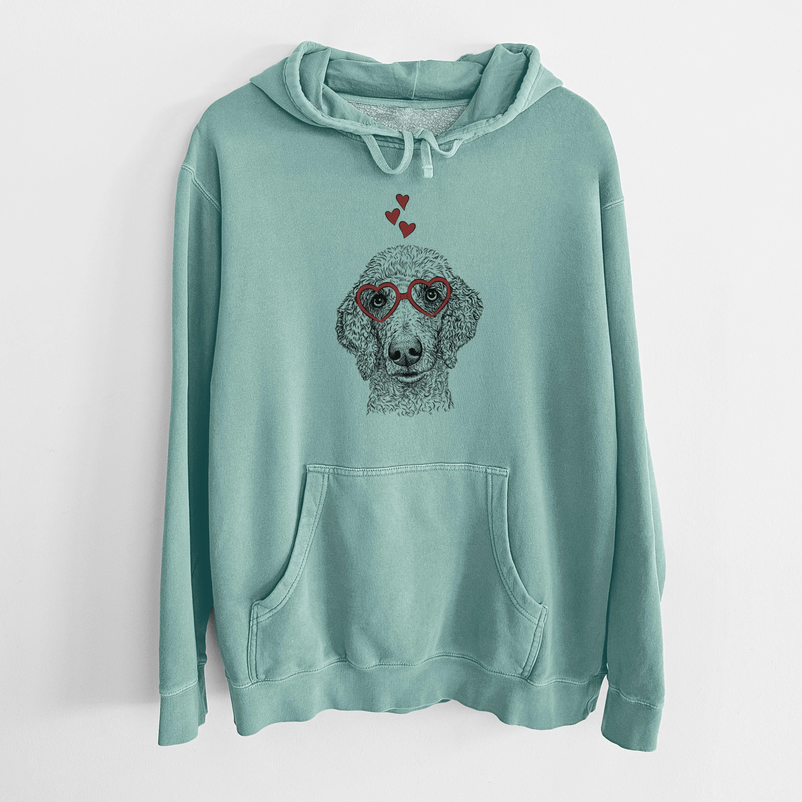 Valentine Blossom the Poodle - Unisex Pigment Dyed Hoodie - Image 10