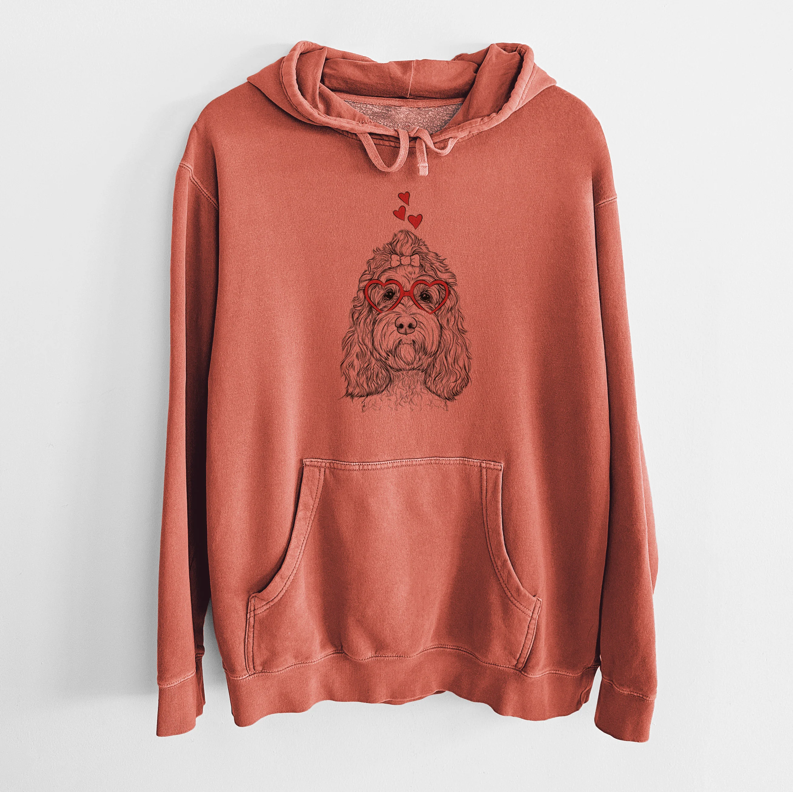 Valentine Chloe the Cockapoo - Unisex Pigment Dyed Hoodie - Image 8