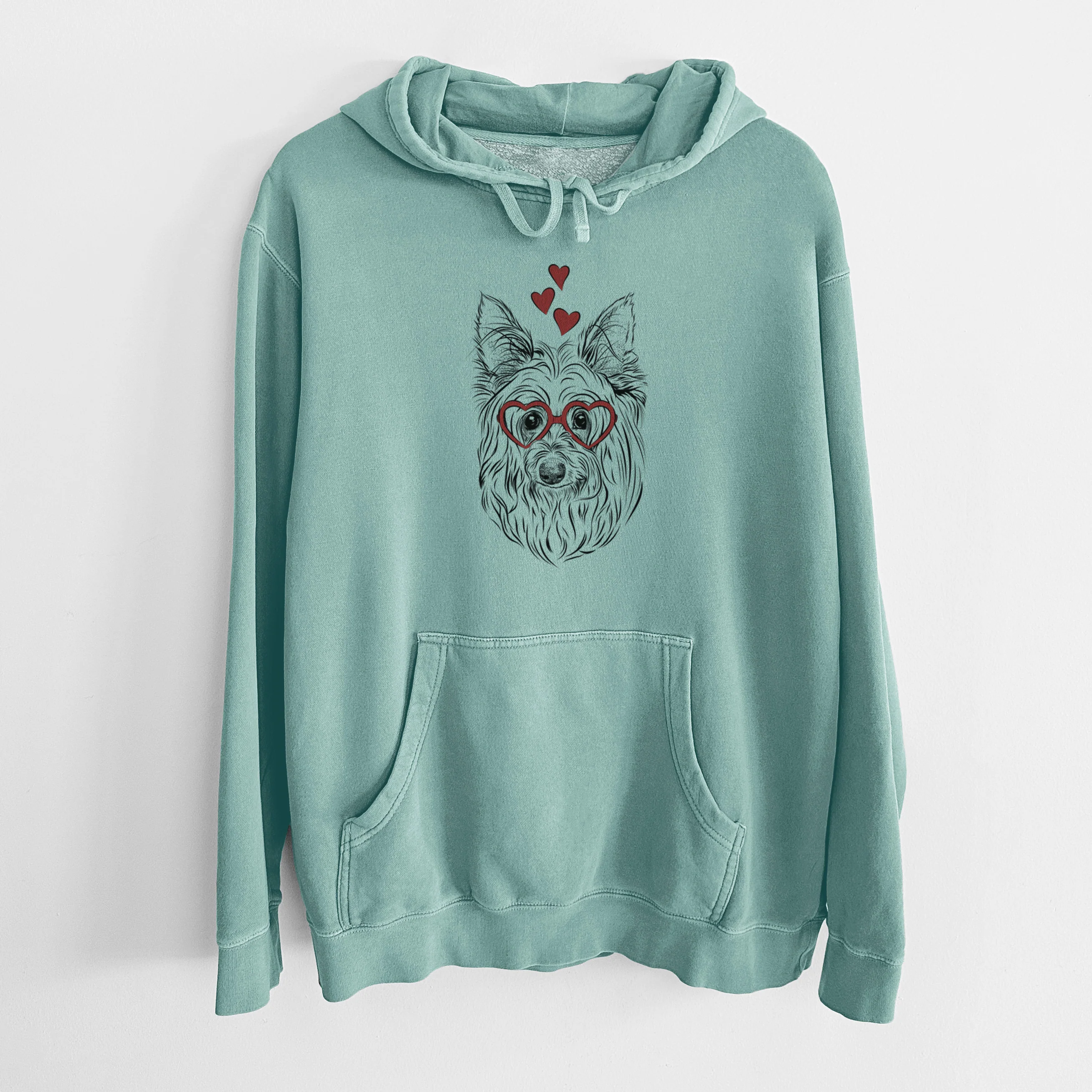 Valentine Daisy May the Silky Terrier - Unisex Pigment Dyed Hoodie - Image 10