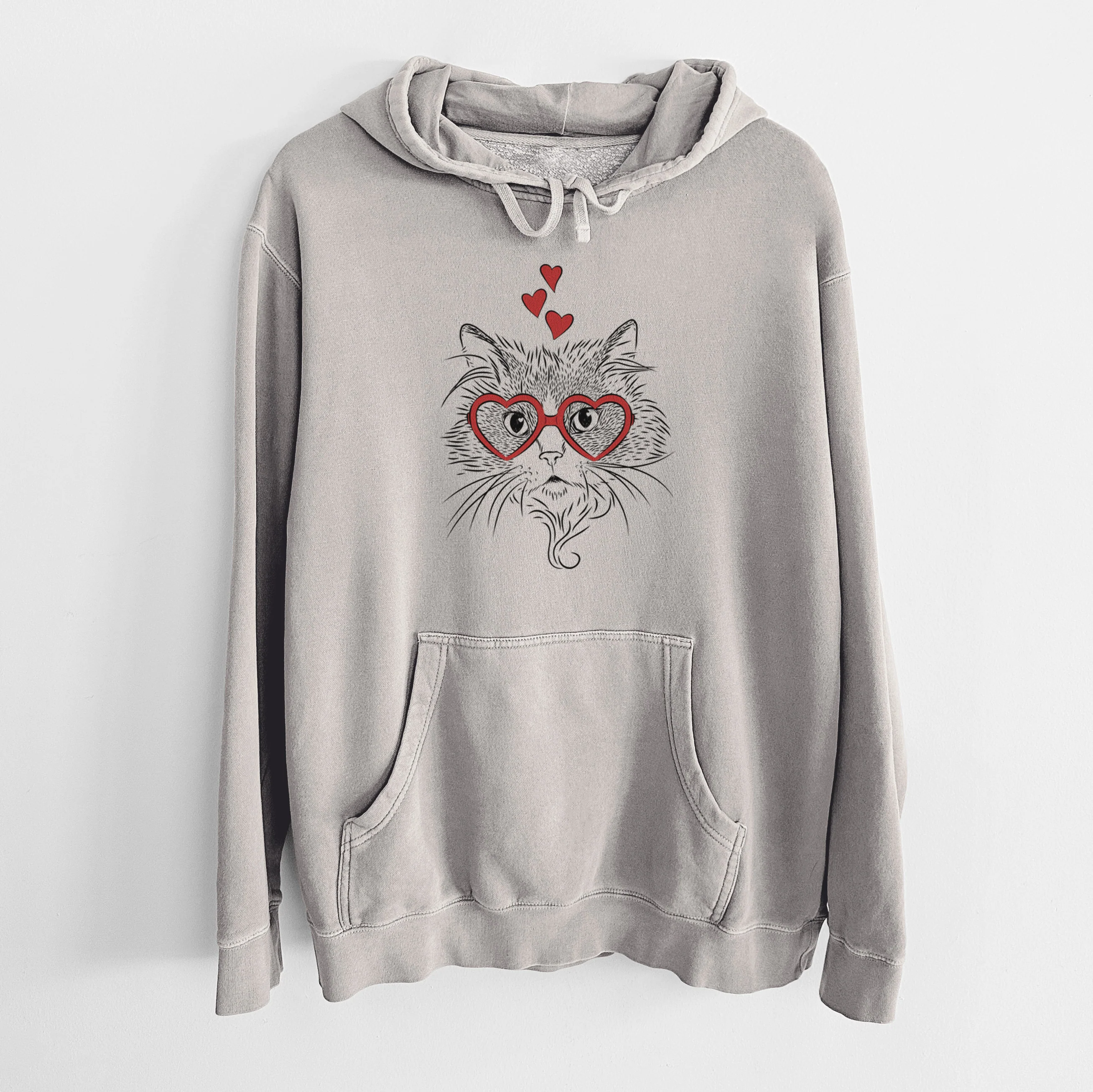 Valentine Daniel the Ragdoll Cat - Unisex Pigment Dyed Hoodie - Image 5