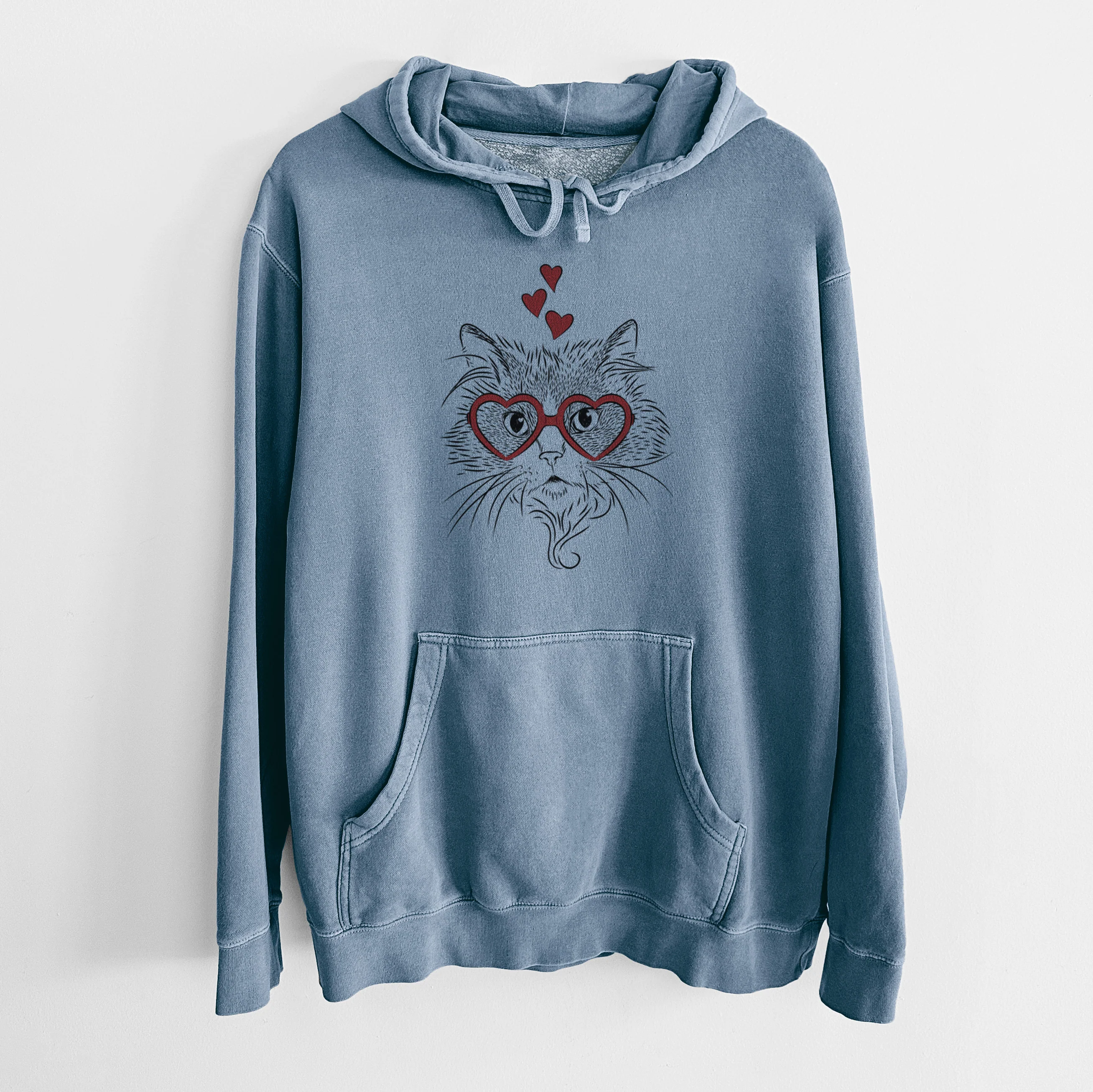 Valentine Daniel the Ragdoll Cat - Unisex Pigment Dyed Hoodie - Image 6