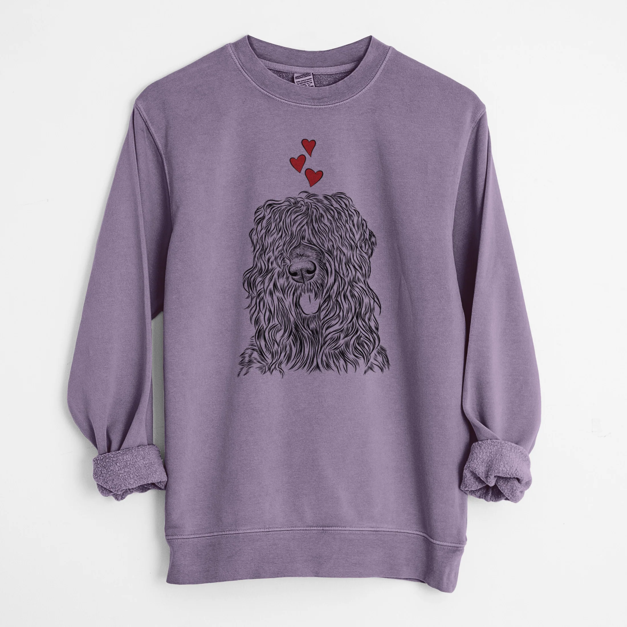 Valentine Darryl the Black Russian Terrier - Unisex Pigment Dyed Crew Sweatshirt - Image 9